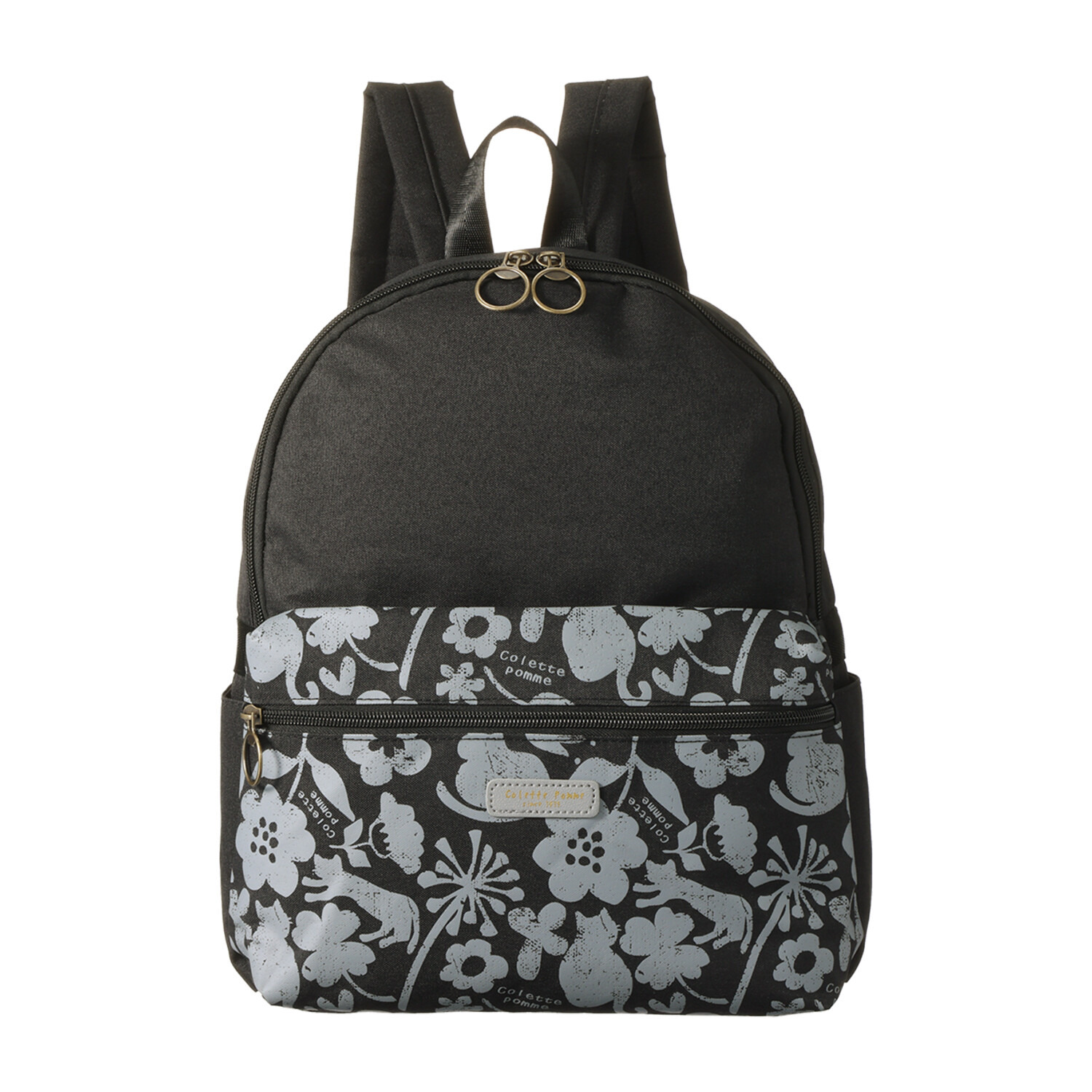 ダジュール ネコ＆花プリント リュック