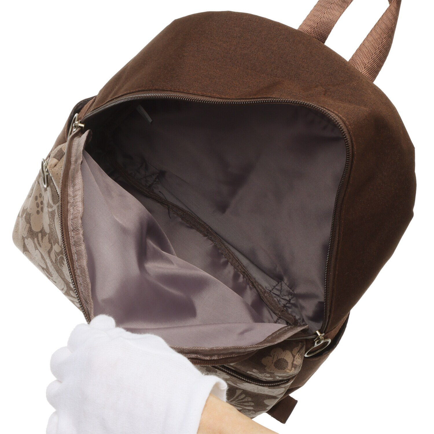 ダジュール ネコ＆花プリント リュック