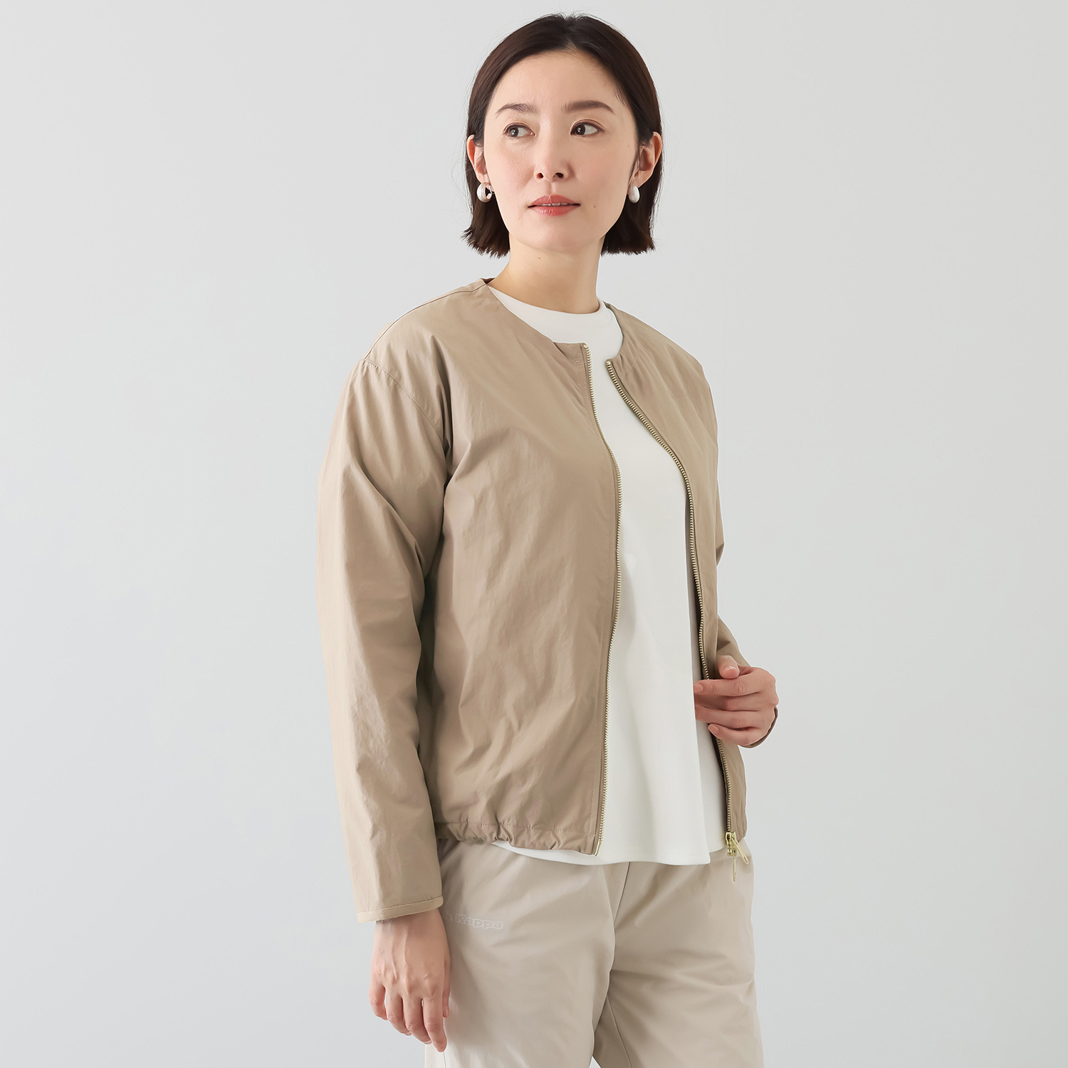 Ｋａｐｐａ ＵＶカット・はっ水 布帛リップストップ 裏シャギージャケット