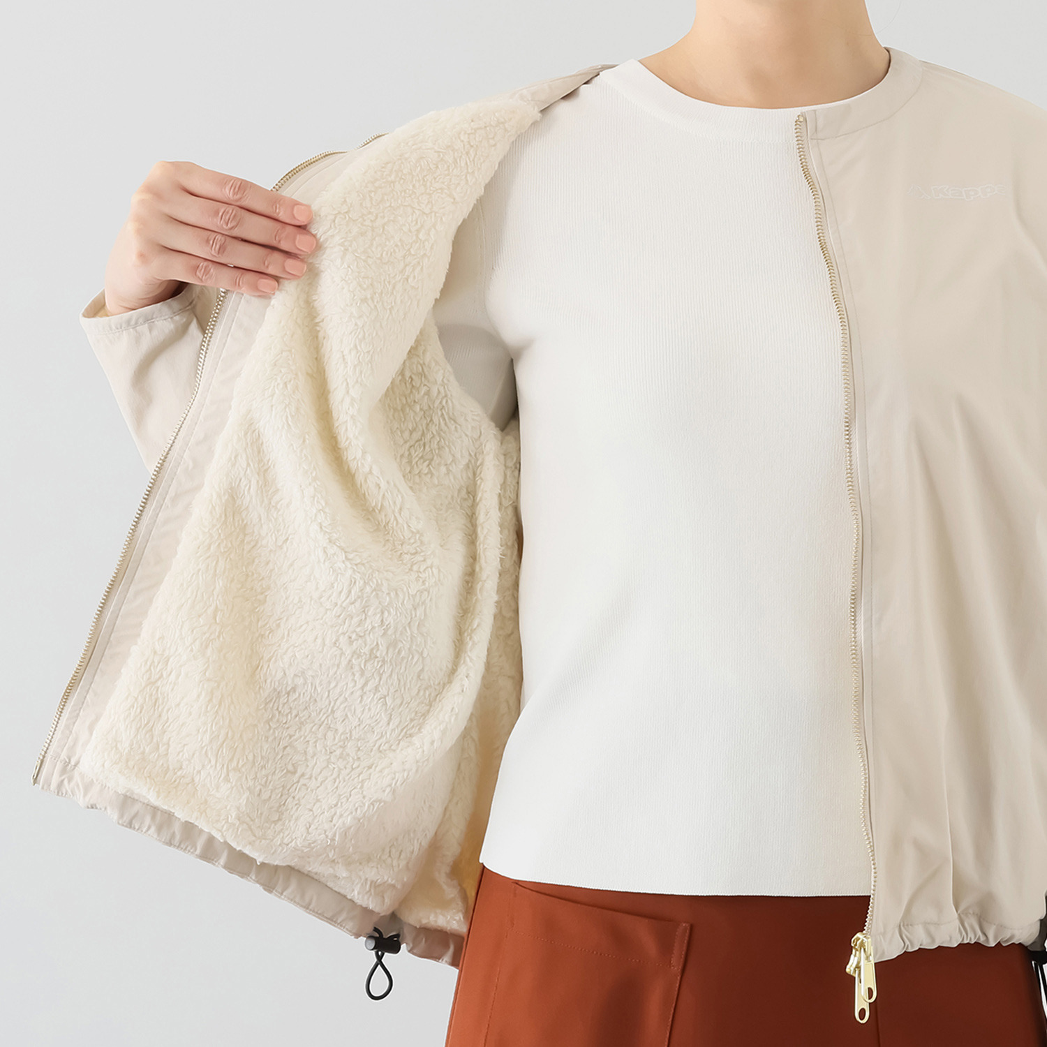 Ｋａｐｐａ ＵＶカット・はっ水 布帛リップストップ 裏シャギージャケット