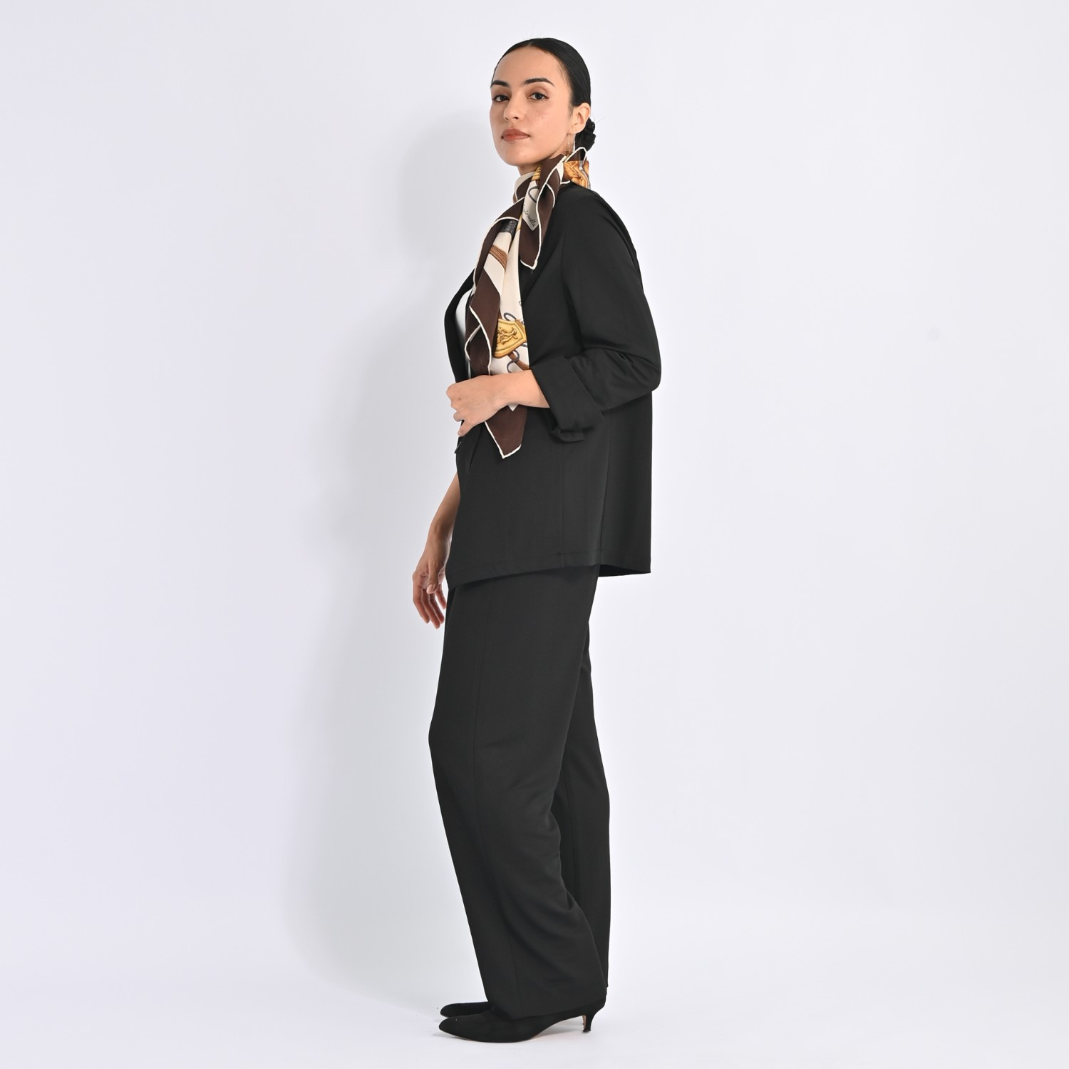 ヴィアッジャーレ ドレープジャージー ダブルフロント ライトテーラード ジャケット