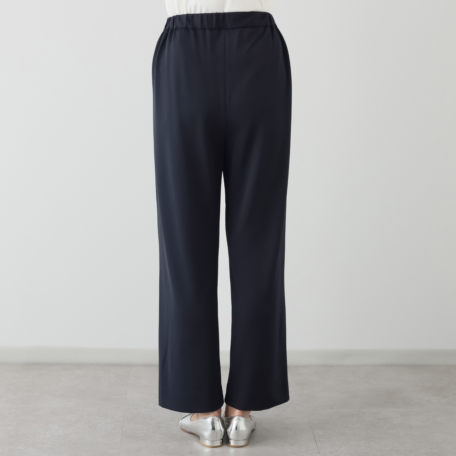 ヴィアッジャーレ ドレープジャージー ワイドパンツ