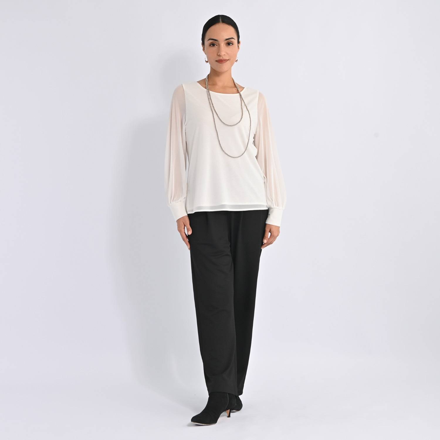 ヴィアッジャーレ ドレープジャージー ワイドパンツ