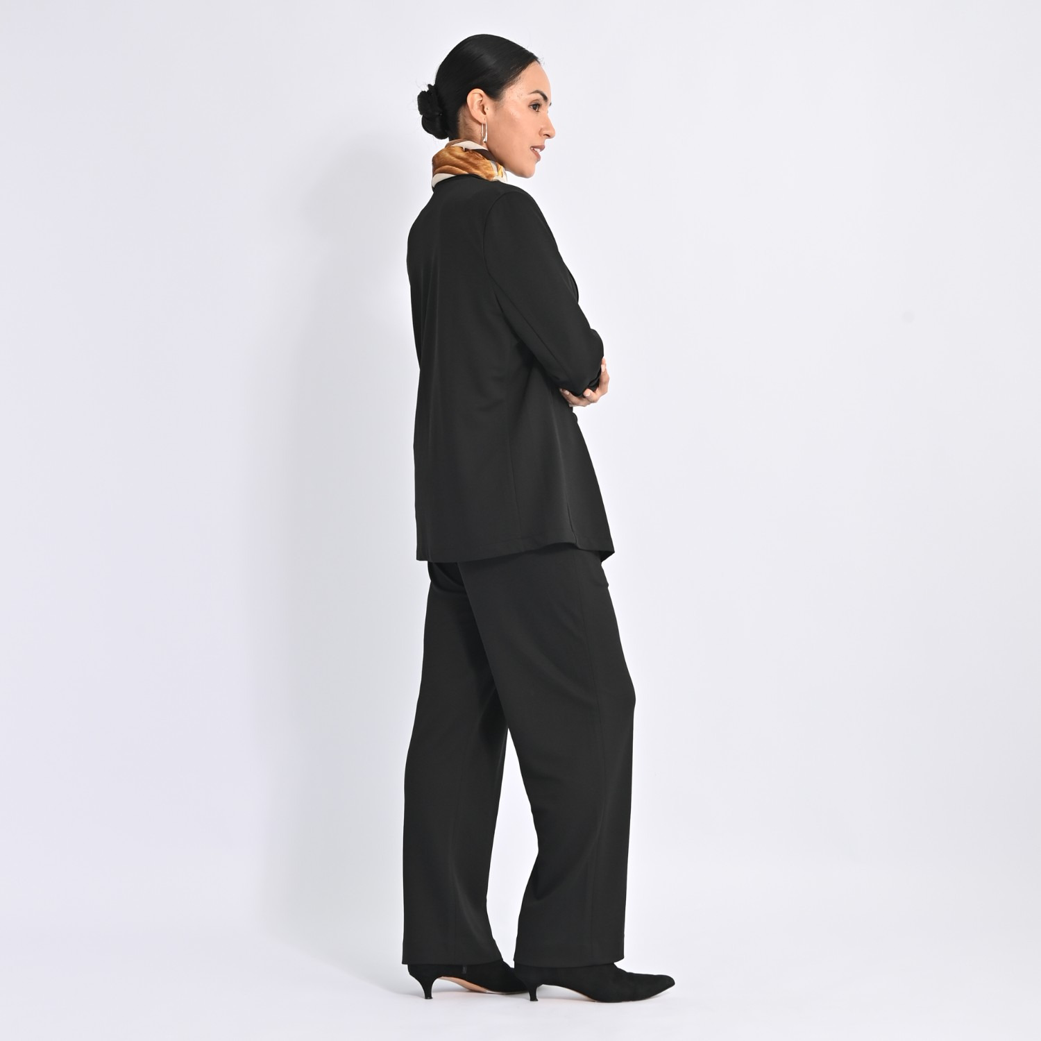 ヴィアッジャーレ ドレープジャージー ワイドパンツ