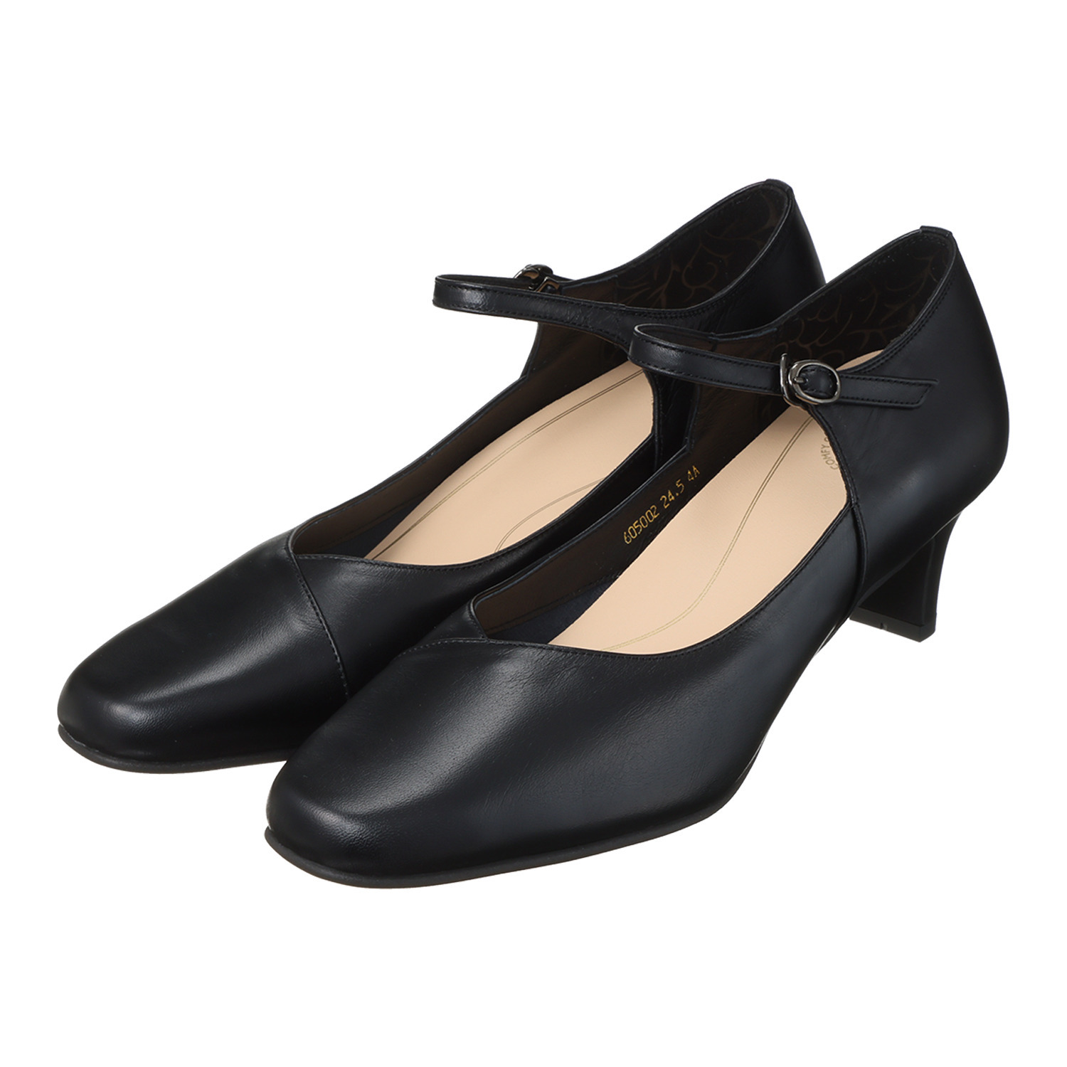 卑弥呼 “快適ウォークシリーズ” 日本製　はっ水牛革 ５ｃｍヒールパンプス