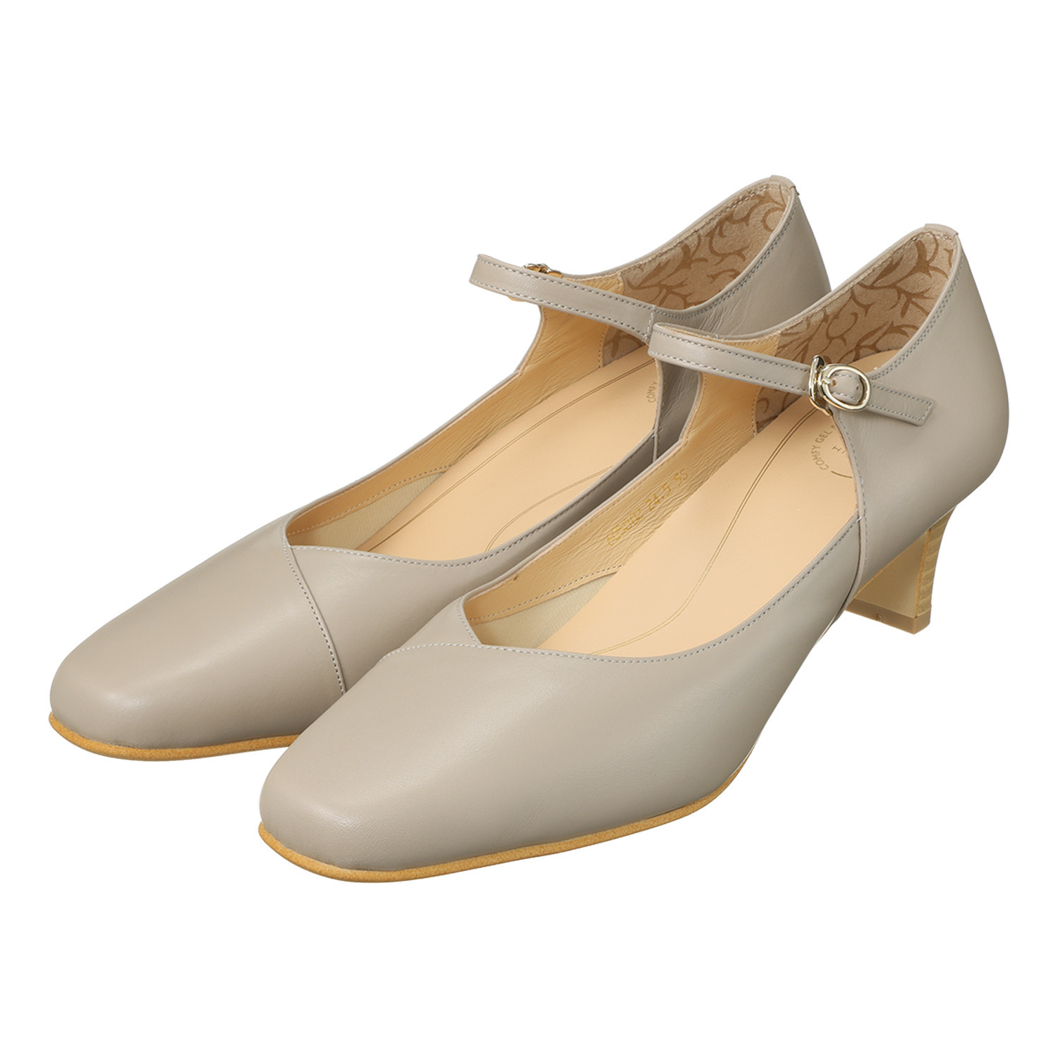 卑弥呼 “快適ウォークシリーズ” 日本製　はっ水牛革 ５ｃｍヒールパンプス