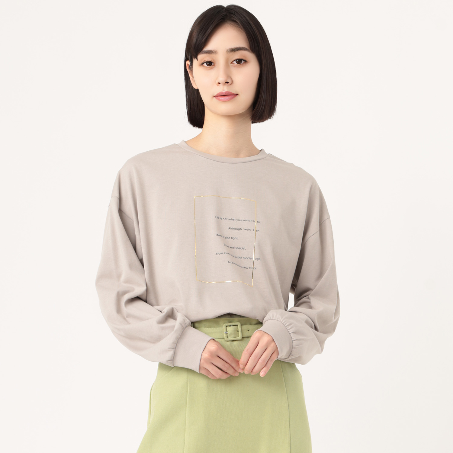 エピデミーク 箔プリント ロングＴシャツ