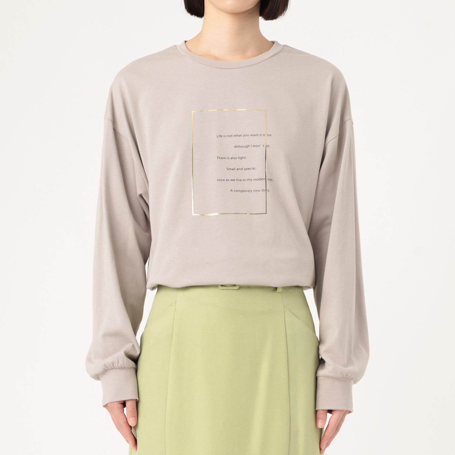 エピデミーク 箔プリント ロングＴシャツ