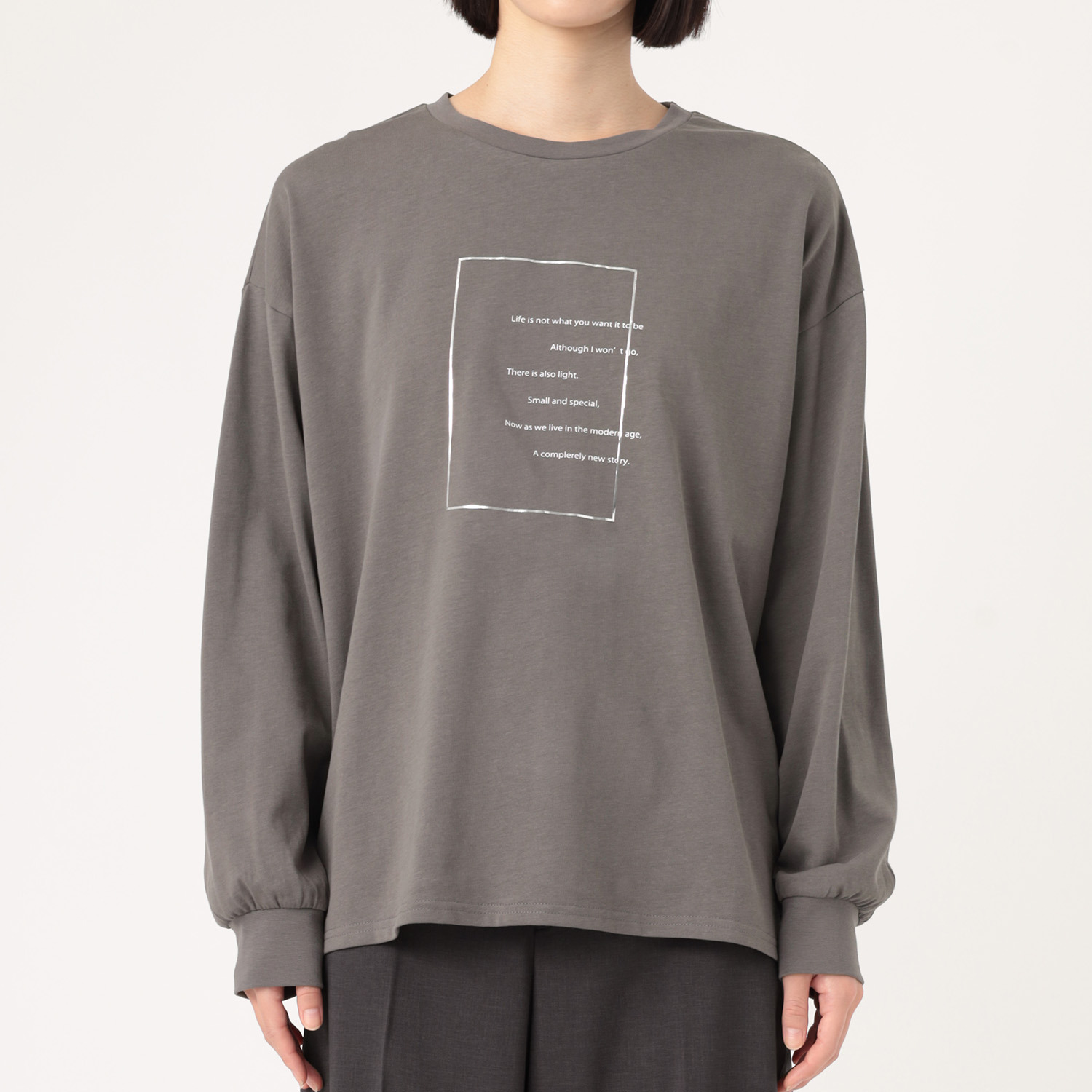 エピデミーク 箔プリント ロングＴシャツ