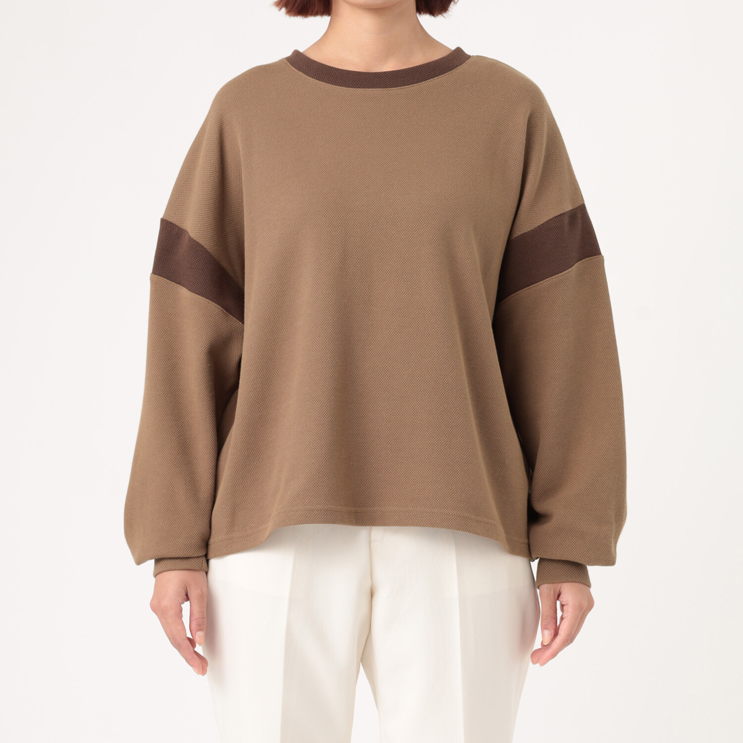 ダジュール バイカラー切替 デザインプルオーバー