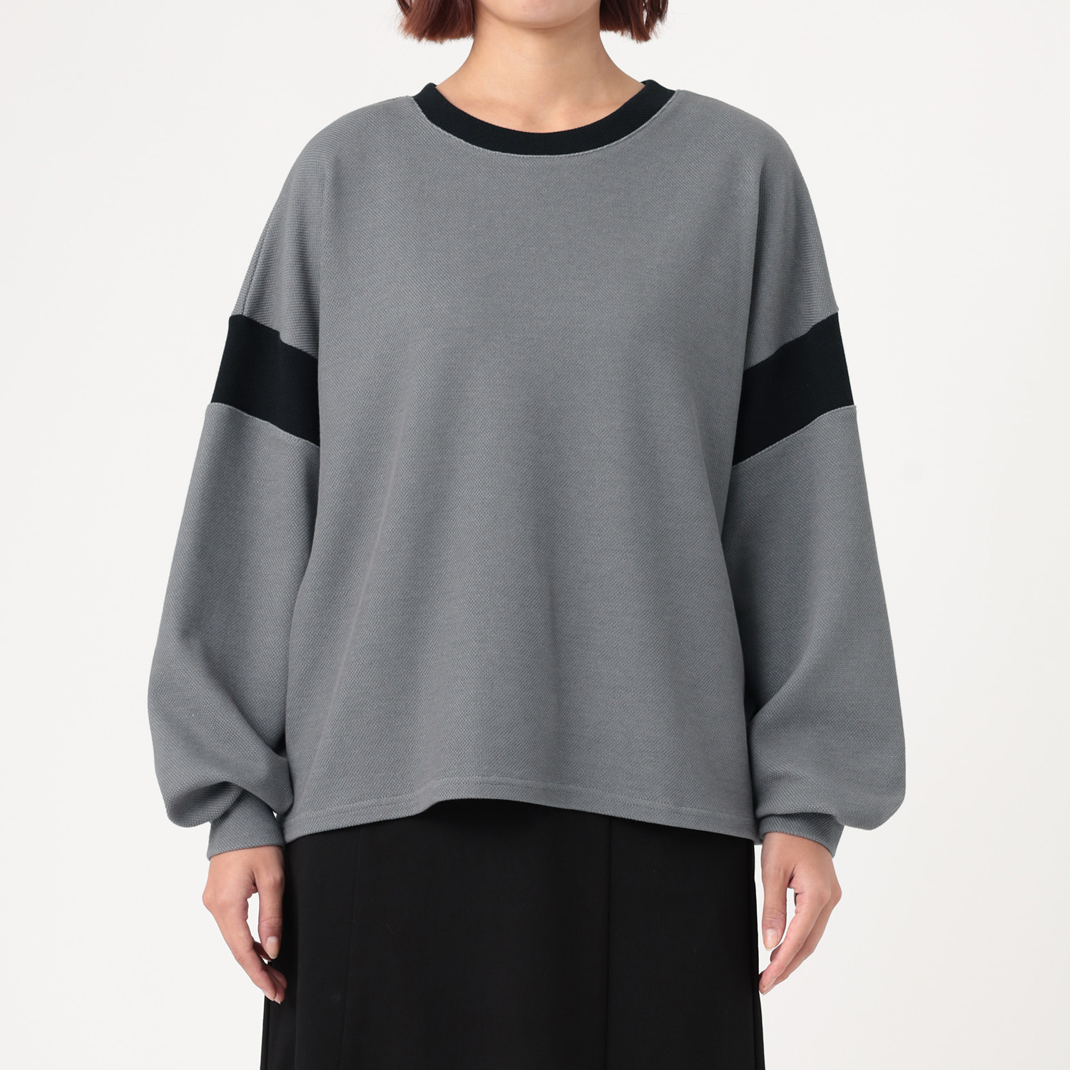 ダジュール バイカラー切替 デザインプルオーバー