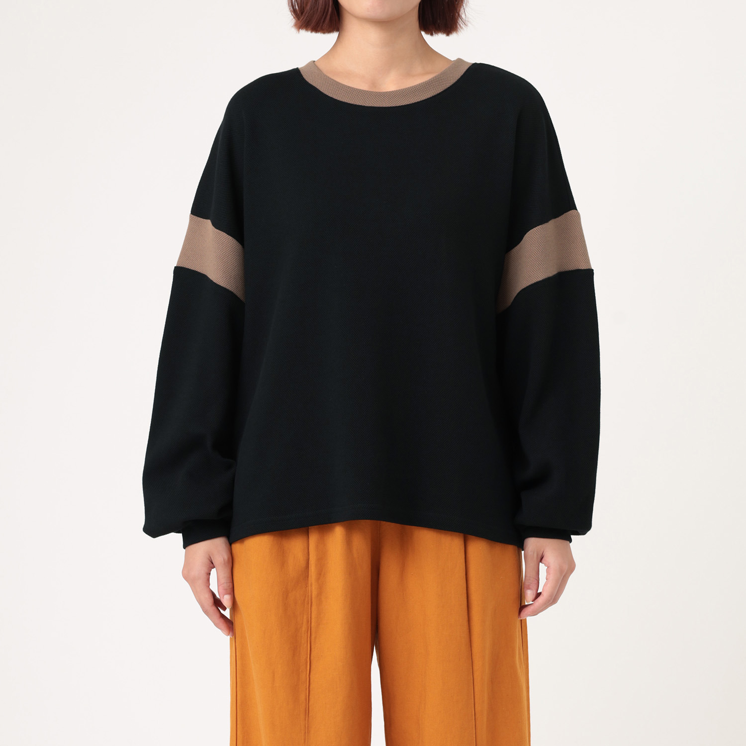 ダジュール バイカラー切替 デザインプルオーバー