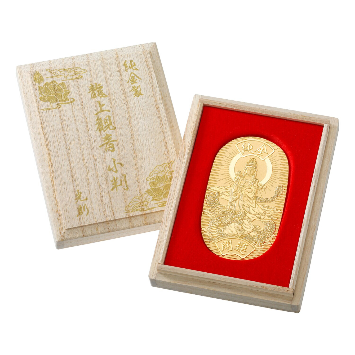 光則 純金製　小判 “龍上観音” ＜３０ｇ＞