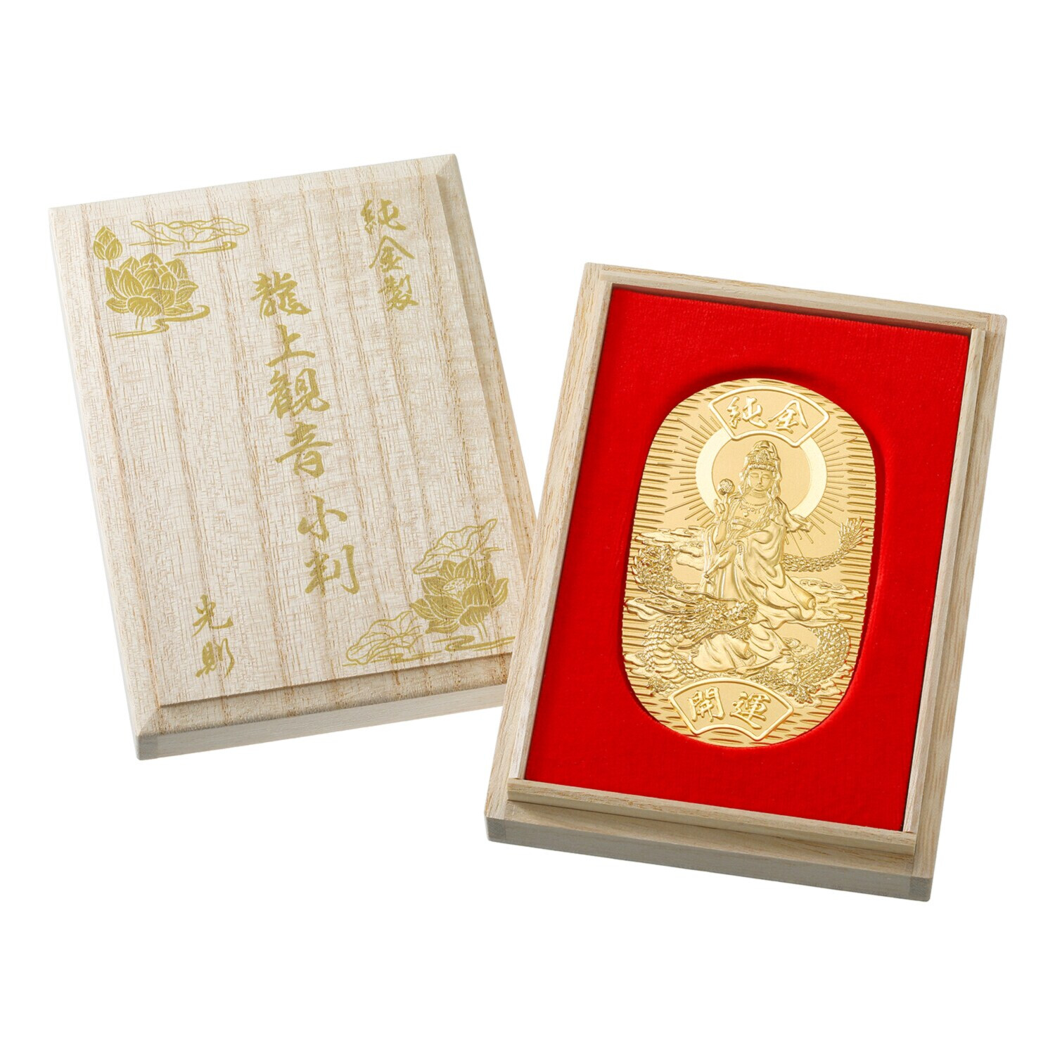 光則 純金製　小判 “龍上観音” ＜５０ｇ＞