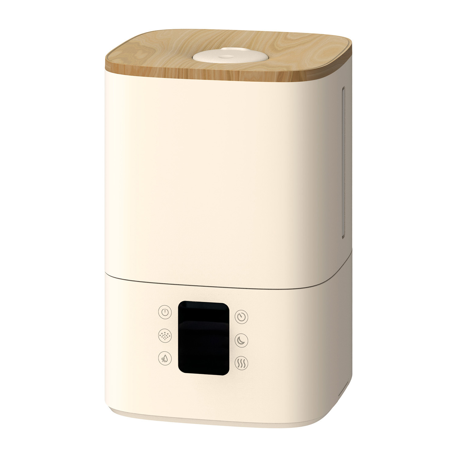 スリーアップ 上部給水式でラクラク給水 小型なのにパワフル加湿！ ディスプレイ付 ハイブリッド加湿器 ウッドモイスト ＨＢ−Ｔ２５８５