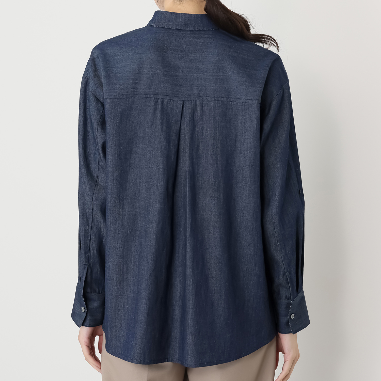 ダジュール 刺しゅうデニムブラウス