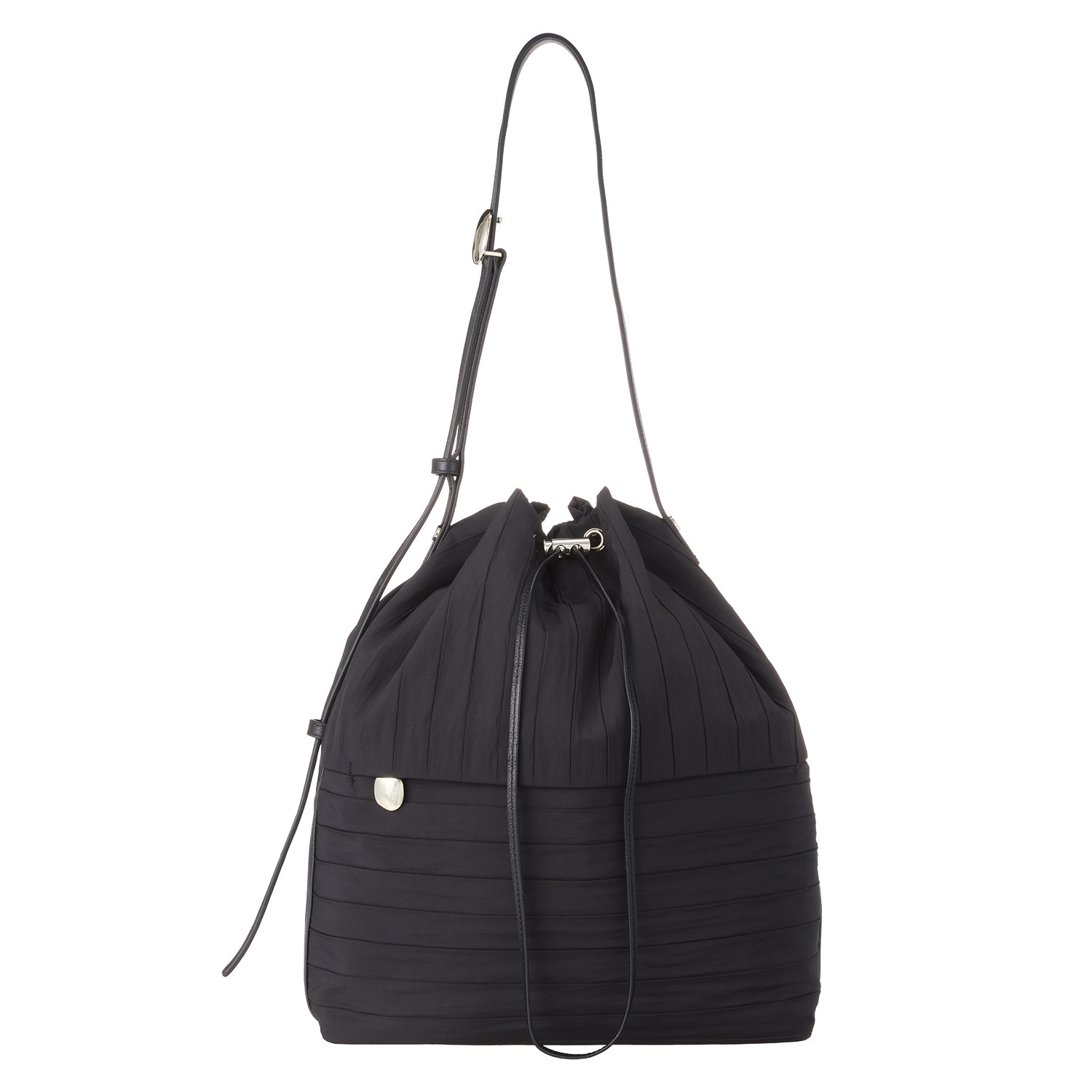 ミッシェル　クラン はっ水 シワプリーツ 巾着ショルダーバッグ