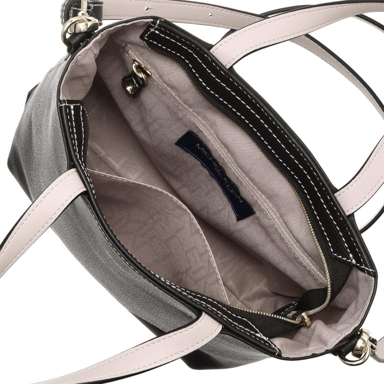 ミッシェル　クラン はっ水 牛革シュリンク型押し ２ウェイハンドバッグ