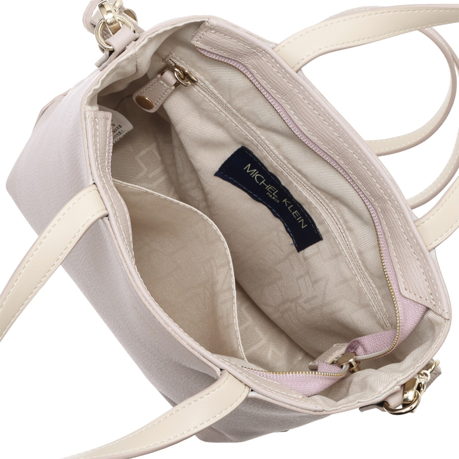 ミッシェル　クラン はっ水 牛革シュリンク型押し ２ウェイハンドバッグ