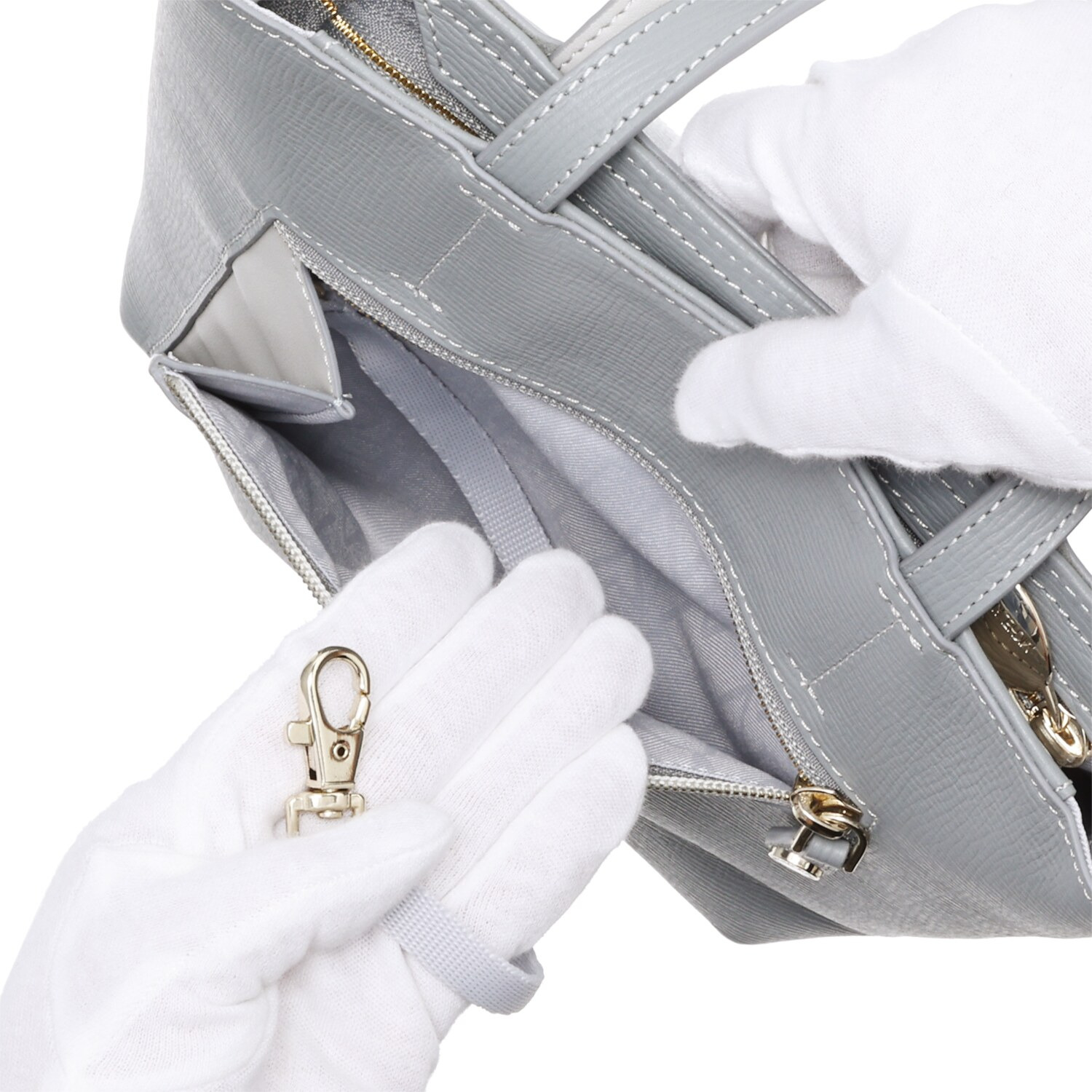 ミッシェル　クラン はっ水 牛革シュリンク型押し ２ウェイハンドバッグ