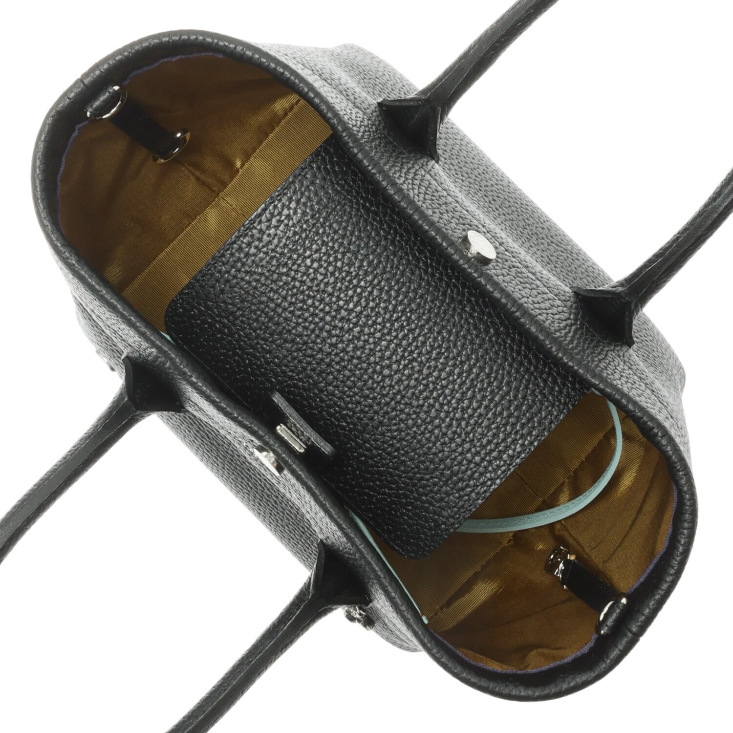 エーディーエムジェイ ＴＨＥ　ＢＥＥ 牛革シュリンク型押し ２ウェイ キューブミニトートバッグ