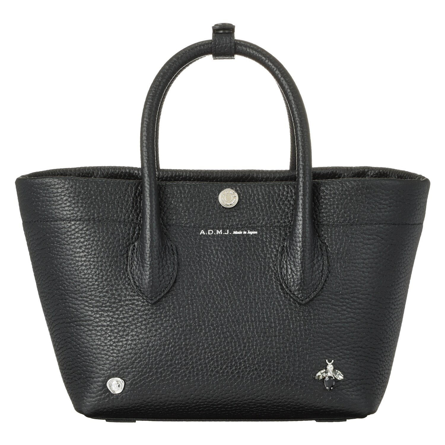 エーディーエムジェイ ＴＨＥ　ＢＥＥ 牛革シュリンク型押し ２ウェイ キューブミニトートバッグ