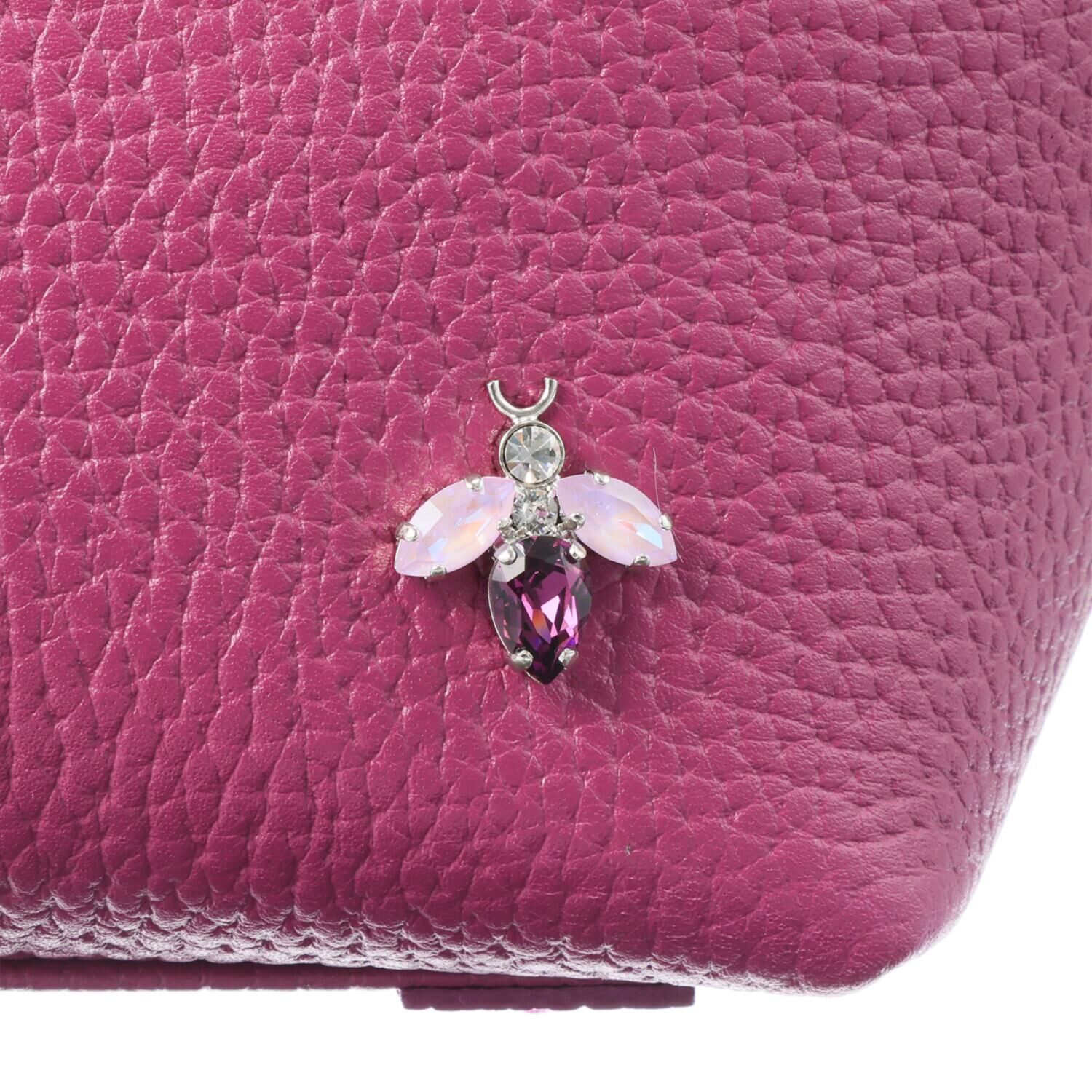 エーディーエムジェイ ＴＨＥ　ＢＥＥ 牛革シュリンク型押し ２ウェイ キューブミニトートバッグ