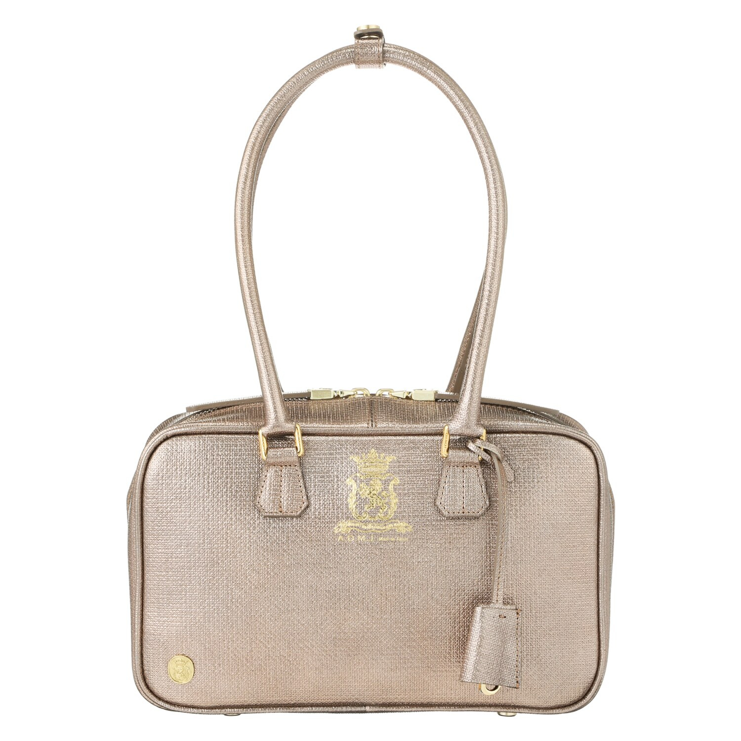 エーディーエムジェイ イタリアンレザー 全開ショルダーボストン