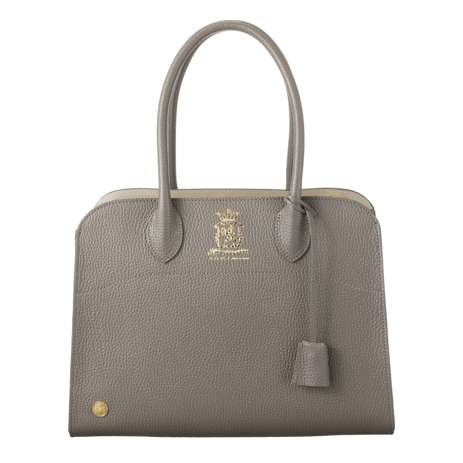 エーディーエムジェイ 牛革シュリンク型押し ニュートートバッグ