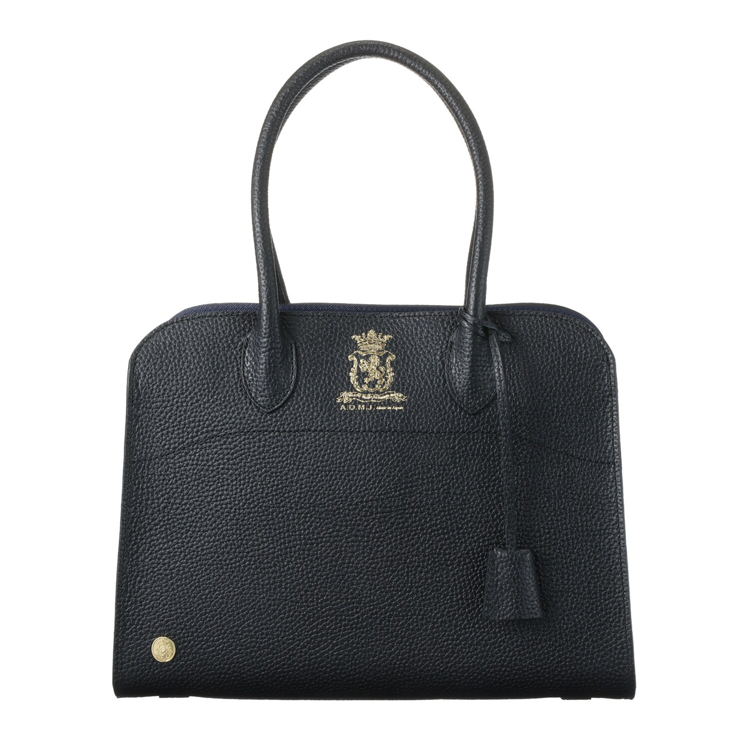 エーディーエムジェイ 牛革シュリンク型押し ニュートートバッグ