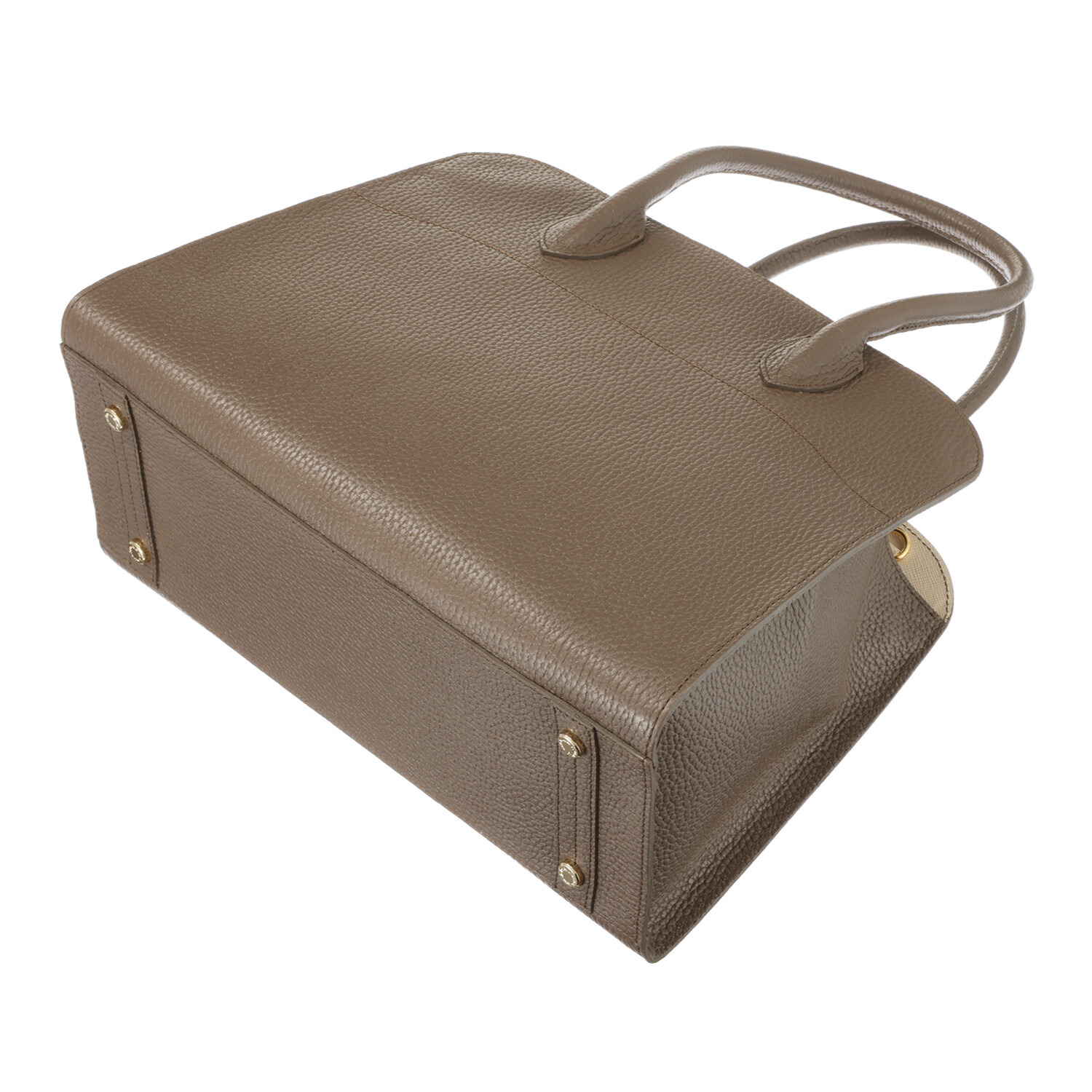 エーディーエムジェイ 牛革シュリンク型押し ニュートートバッグ