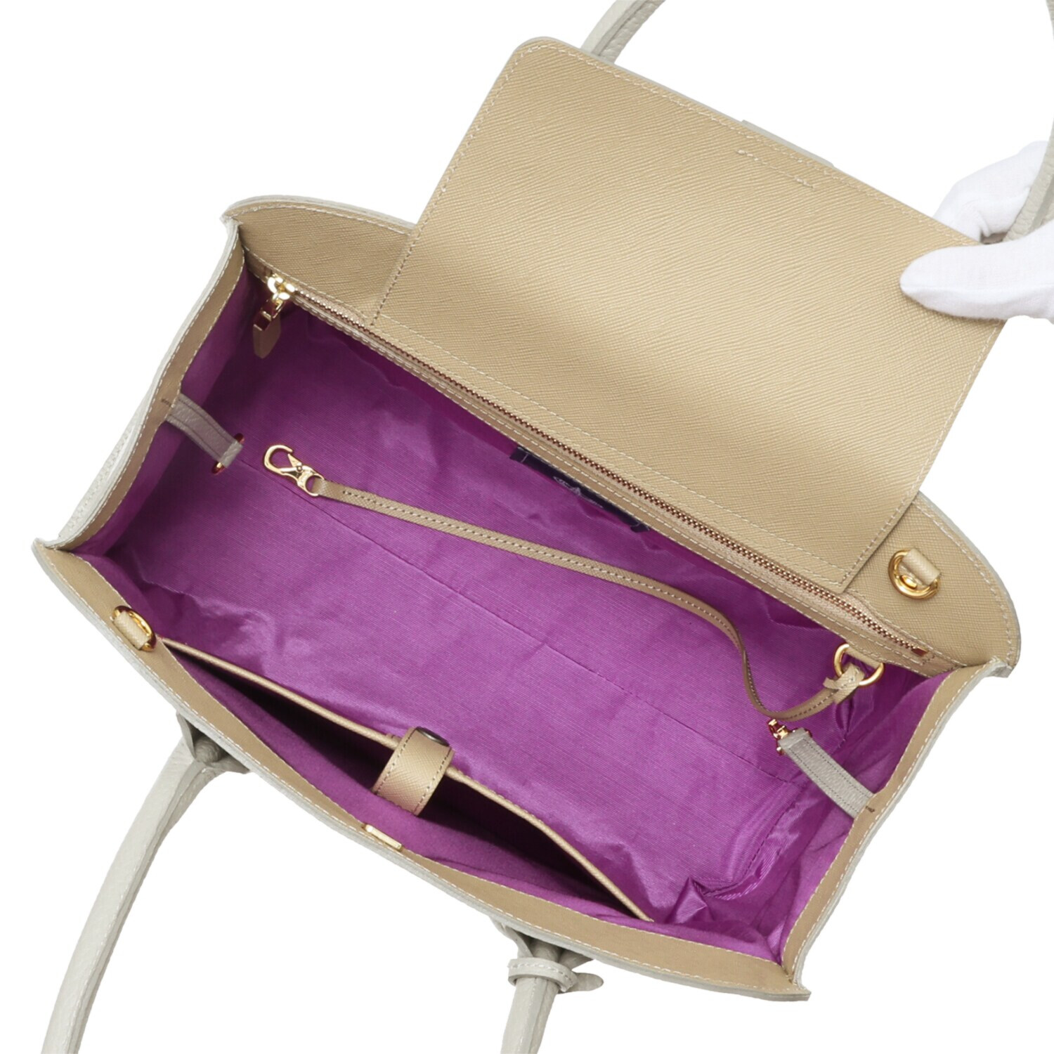 エーディーエムジェイ 牛革シュリンク型押し ニュートートバッグ