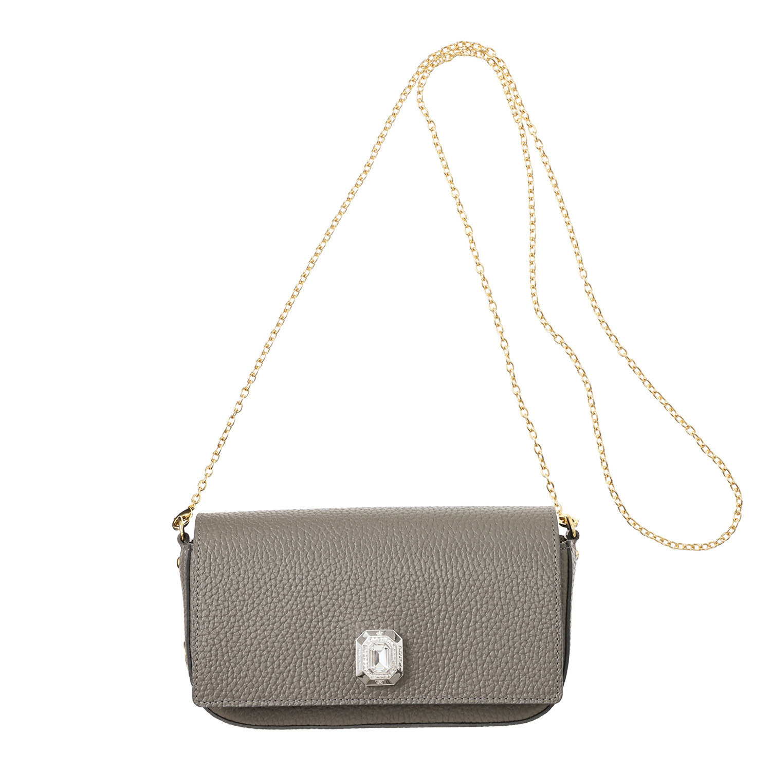 エーディーエムジェイ 牛革シュリンク型押し ２ウェイ ミニショルダーバッグ