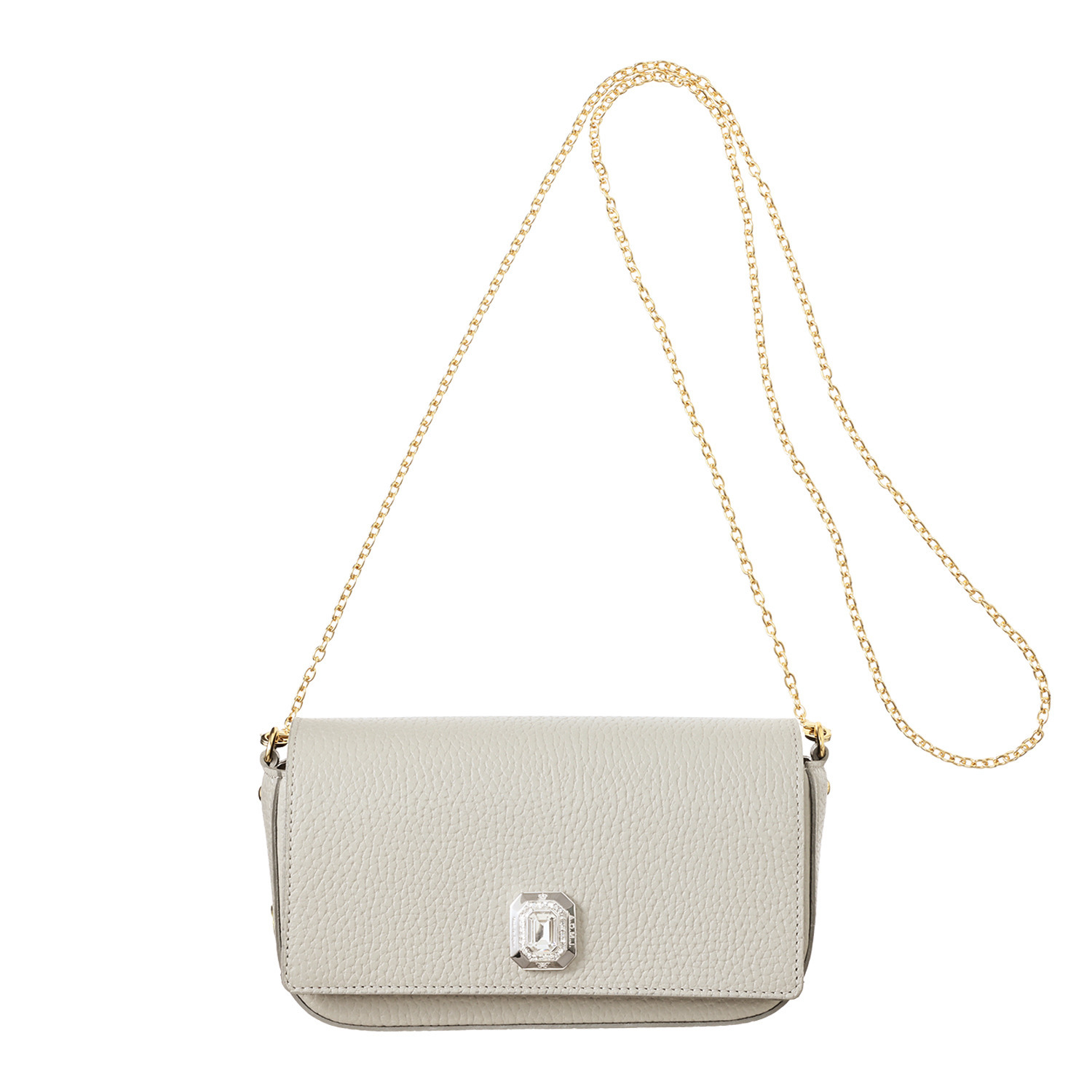 エーディーエムジェイ 牛革シュリンク型押し ２ウェイ ミニショルダーバッグ