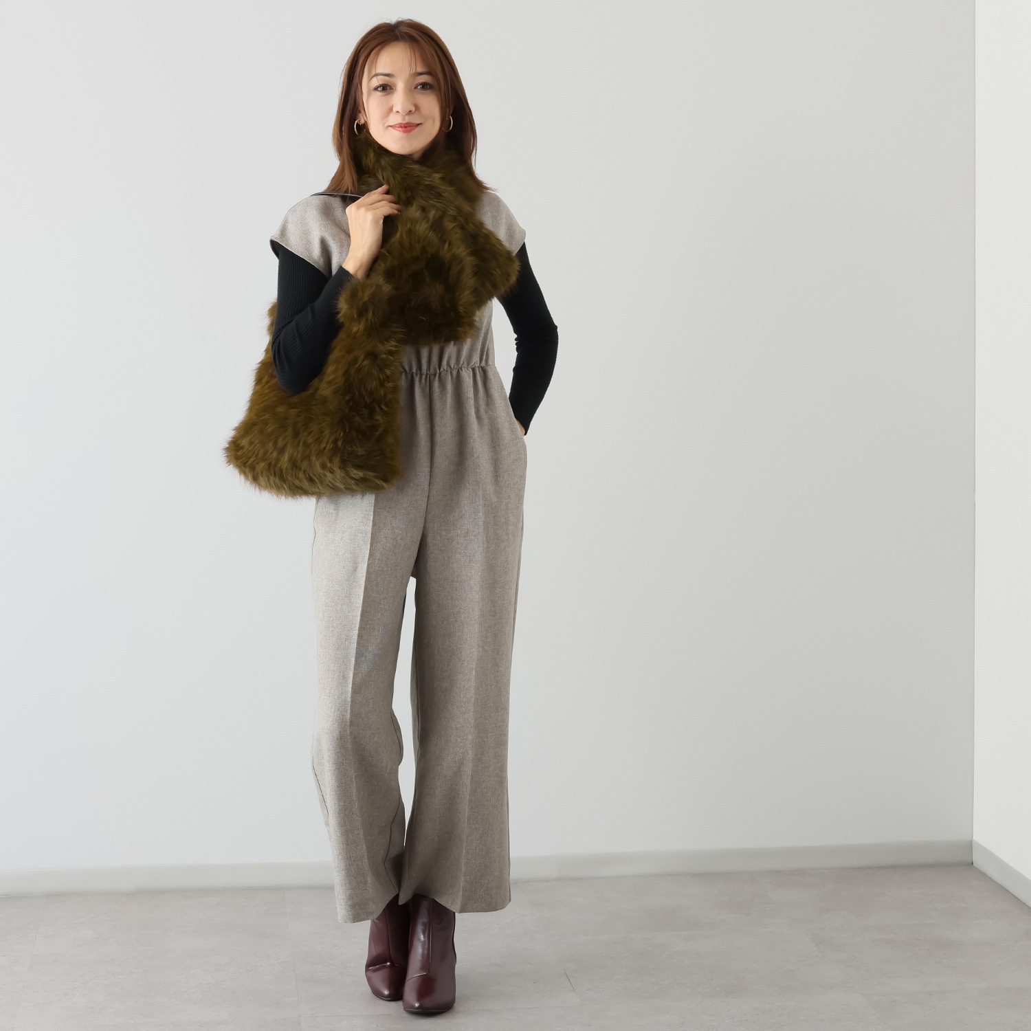 トーチ プレミアムフェイクファー 差し込みマフラー＆ ＰＯＭＰＯＭチャーム付 トートバッグ