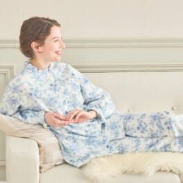 ナルエー 綿混・中綿入り接結 バンビガーデン フリルパジャマ