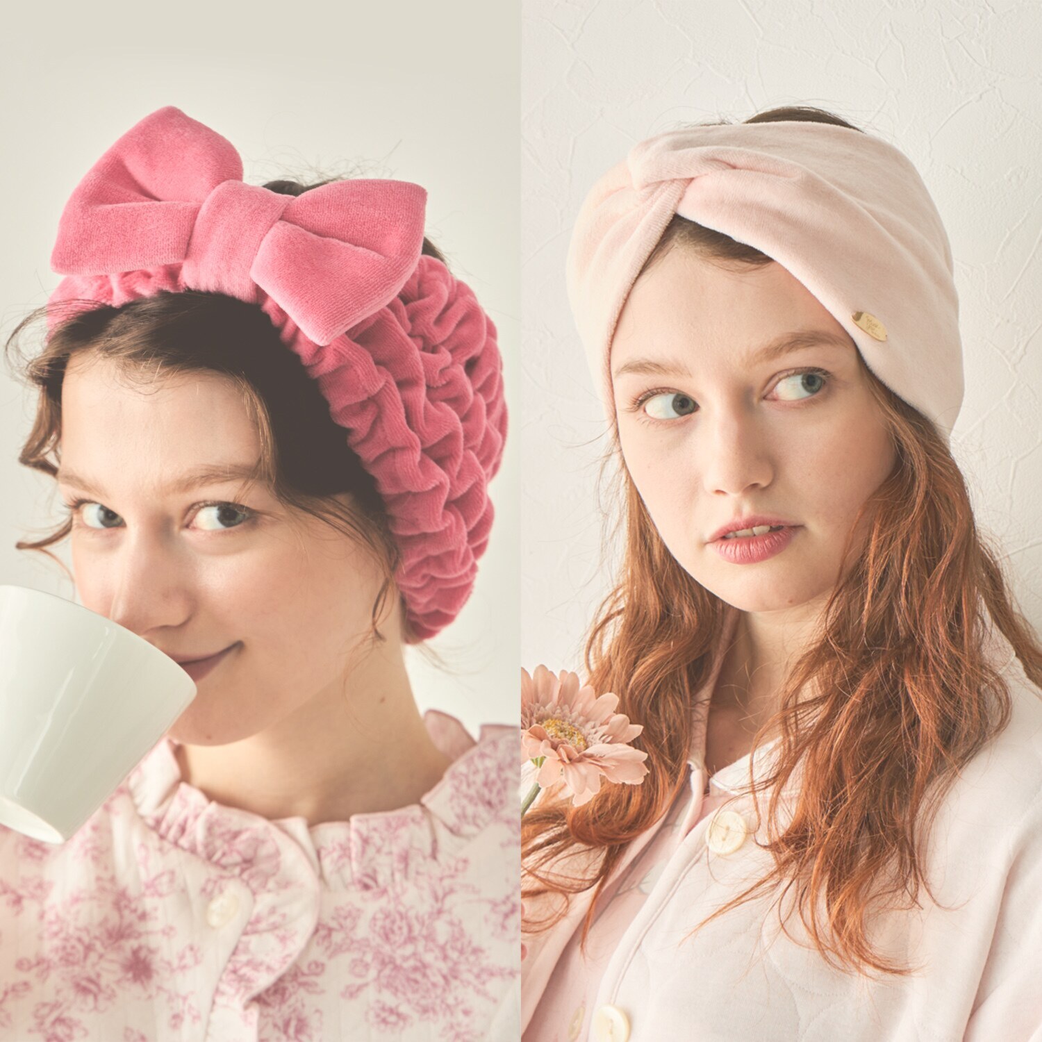 ナルエー コットンベロア ヘアバンド２個セット