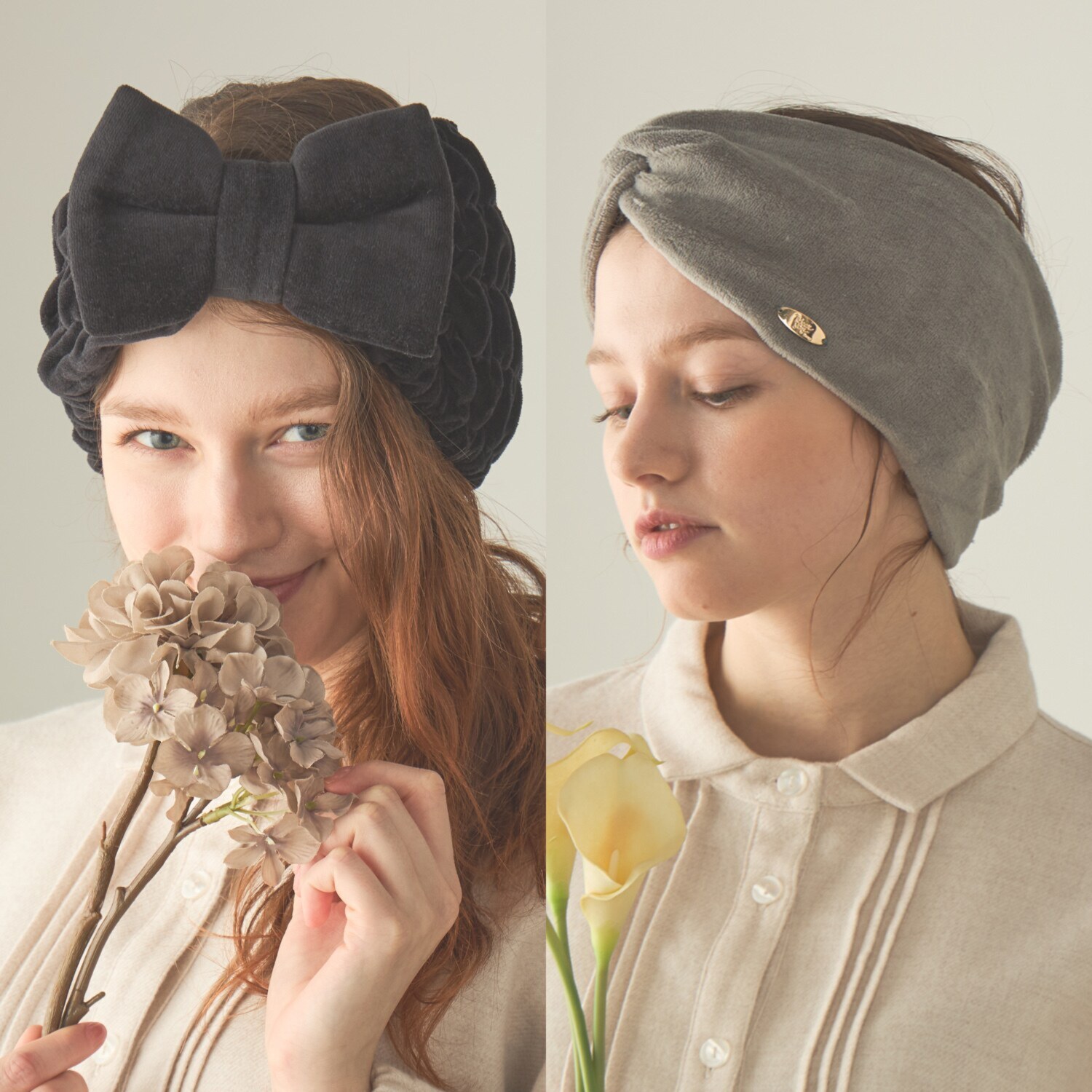 ナルエー コットンベロア ヘアバンド２個セット