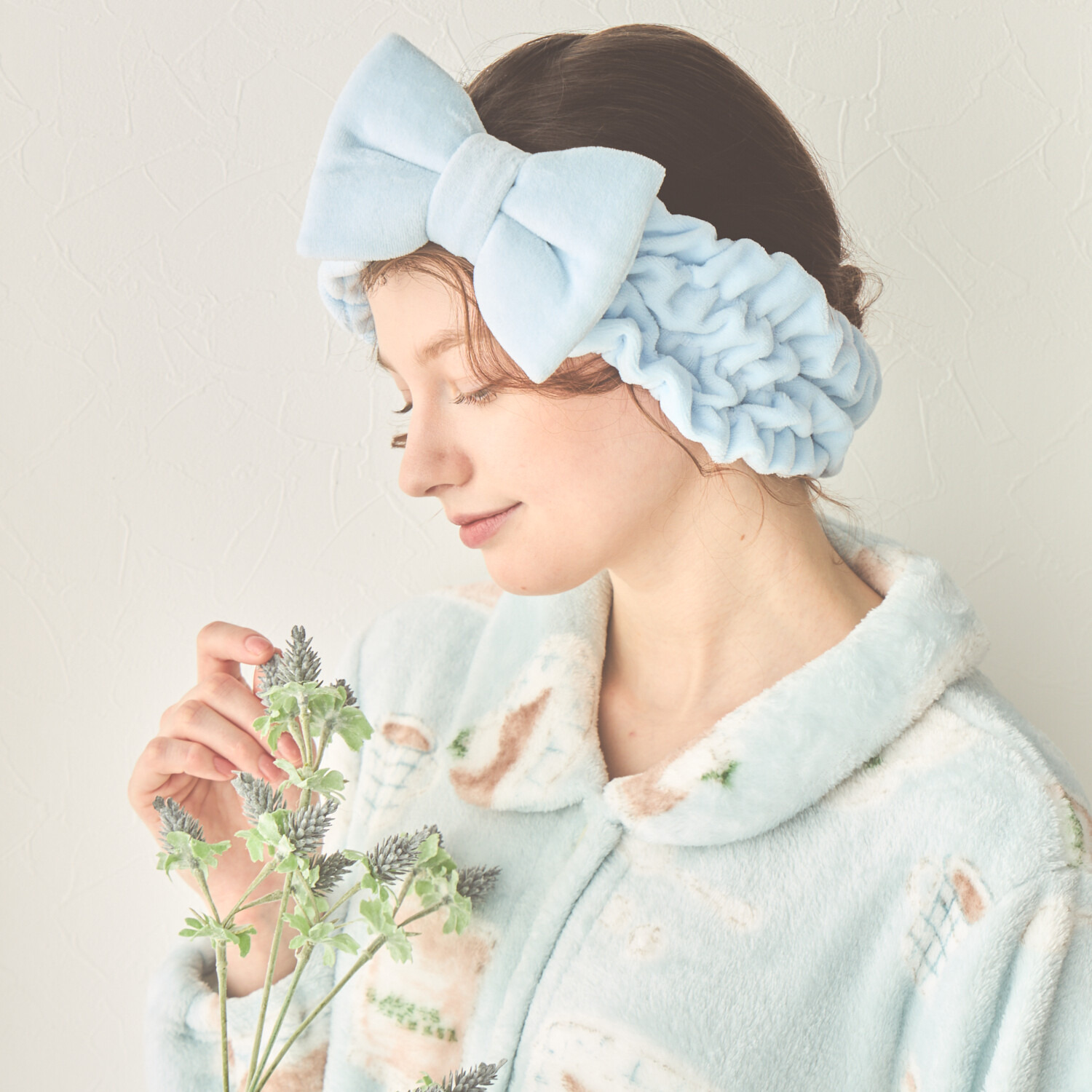 ナルエー コットンベロア ヘアバンド２個セット