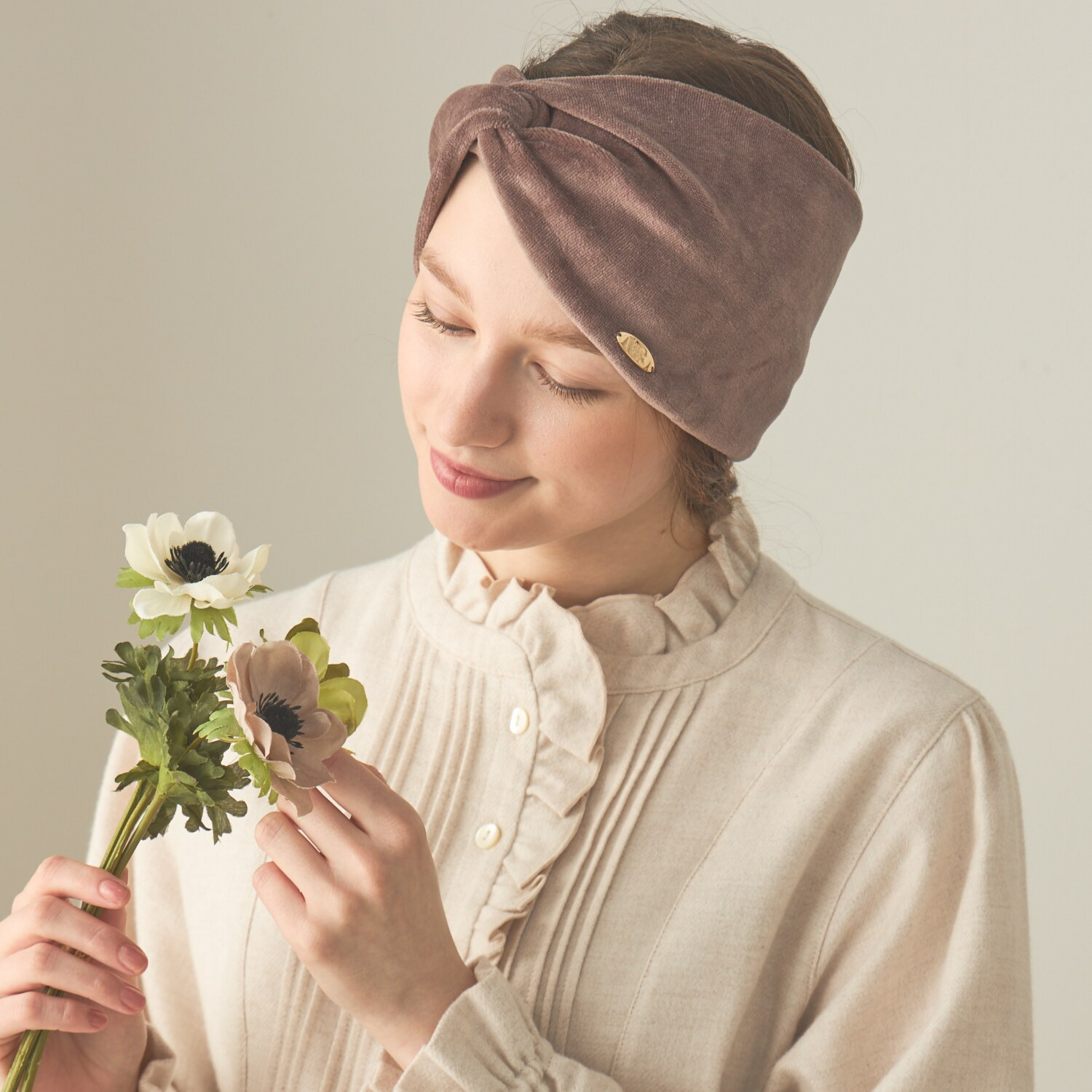 ナルエー コットンベロア ヘアバンド２個セット