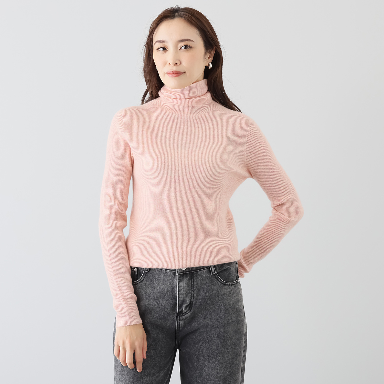 亀　恭子セレクト！ ベルタアットリーチェ 内モンゴル産 カシミヤ１００％ リブニットプルオーバー