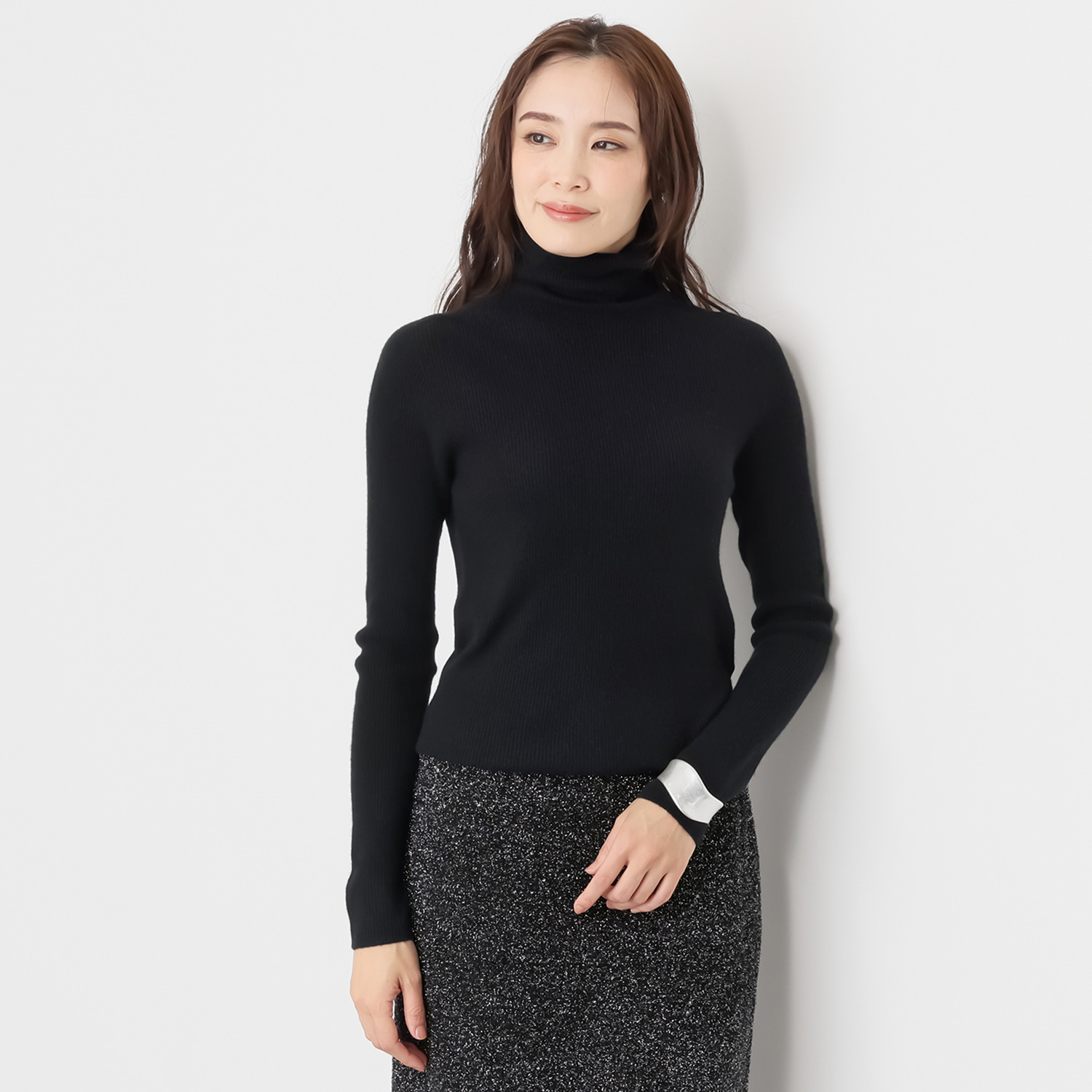 亀　恭子セレクト！ ベルタアットリーチェ 内モンゴル産 カシミヤ１００％ リブニットプルオーバー