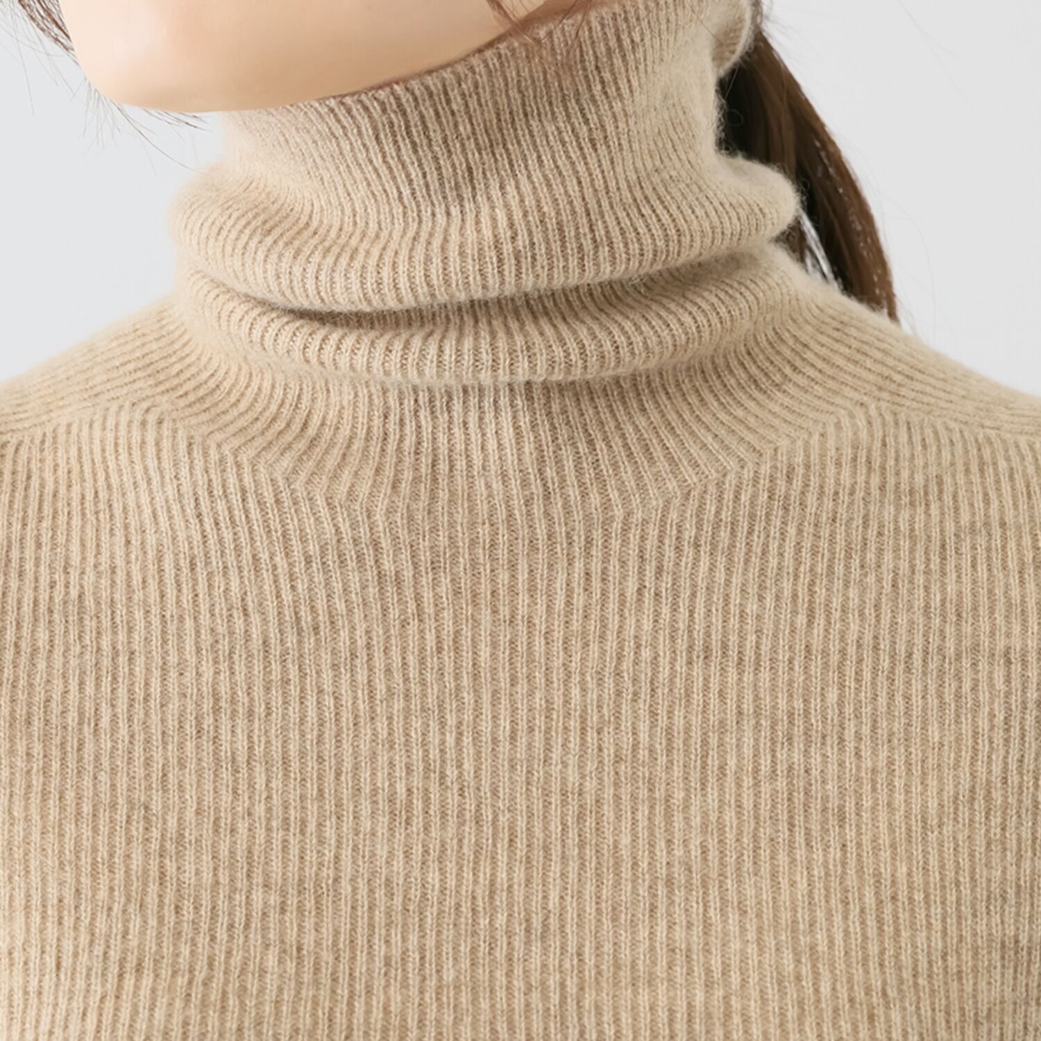 亀　恭子セレクト！ ベルタアットリーチェ 内モンゴル産 カシミヤ１００％ リブニットプルオーバー