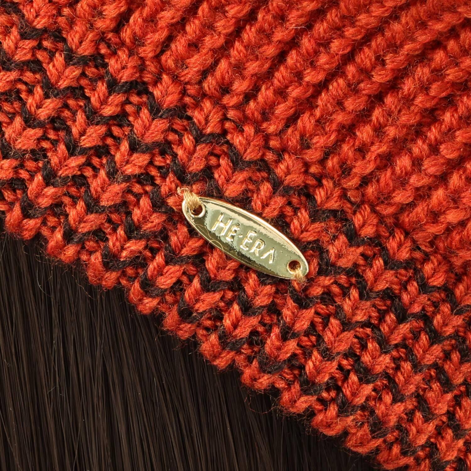 ヘ・エラ メリノウール１００％ バイカラーライン アクセント ニットベレー帽