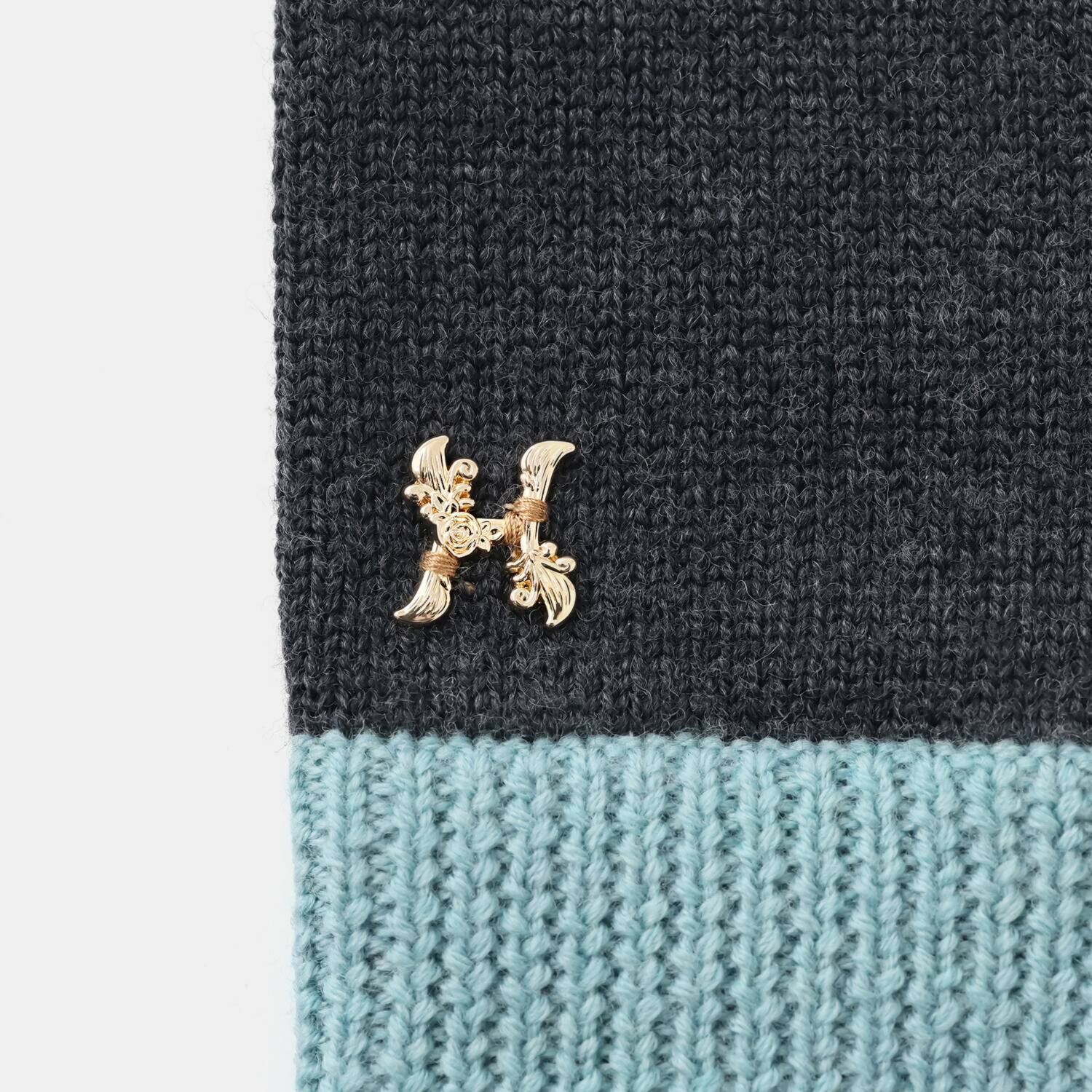 ヘ・エラ メリノウール１００％ バイカラーアクセント フィンガーレスグローブ