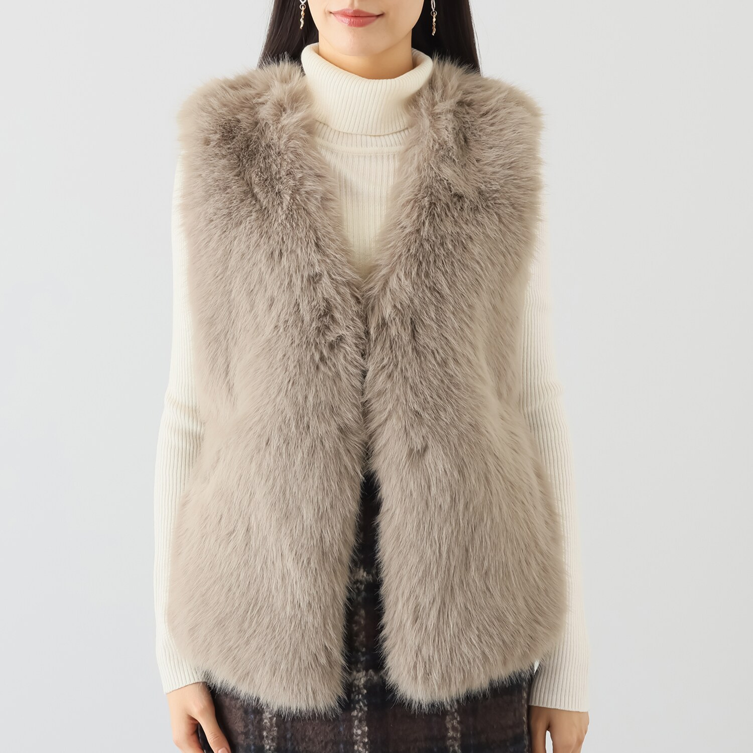 ヘ・エラ エコファー＆ニットコンビ ベスト