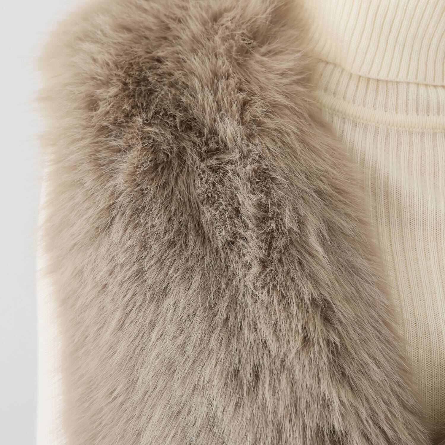 ヘ・エラ エコファー＆ニットコンビ ベスト