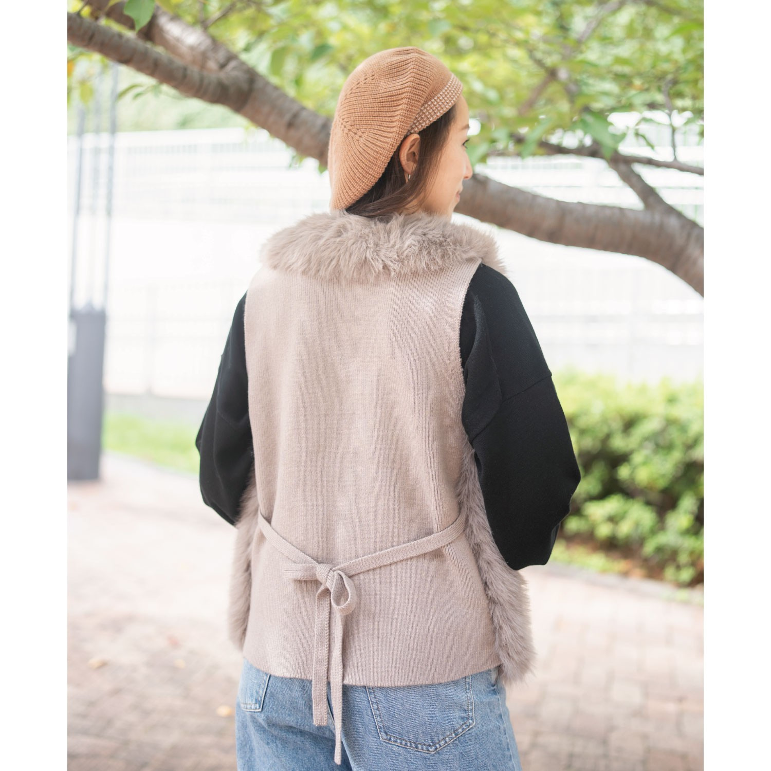 ヘ・エラ エコファー＆ニットコンビ ベスト