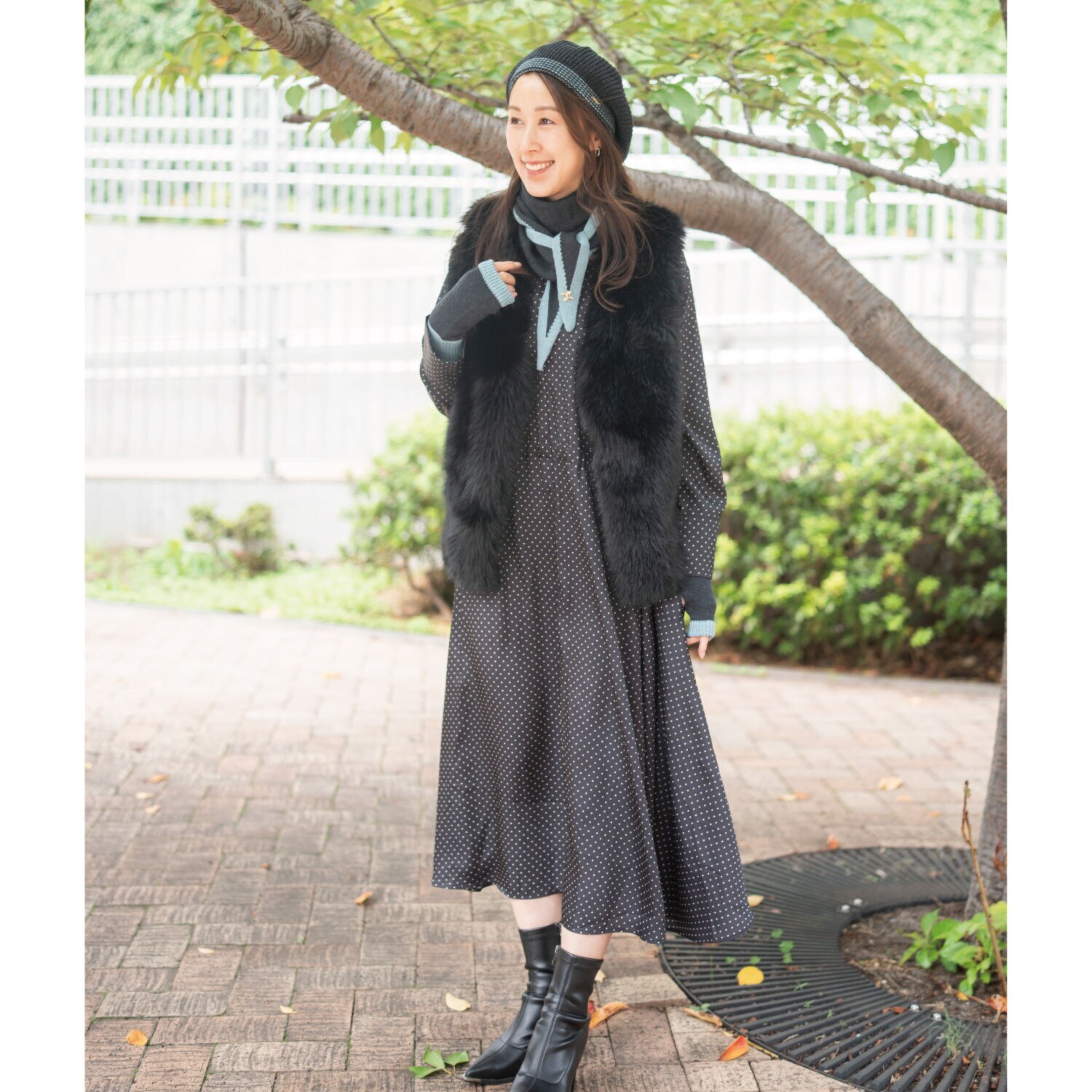 ヘ・エラ エコファー＆ニットコンビ ベスト