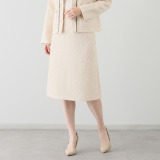 レイメイヤーズ イタリア製生地使用 ファンシーツイード ジャージースカート